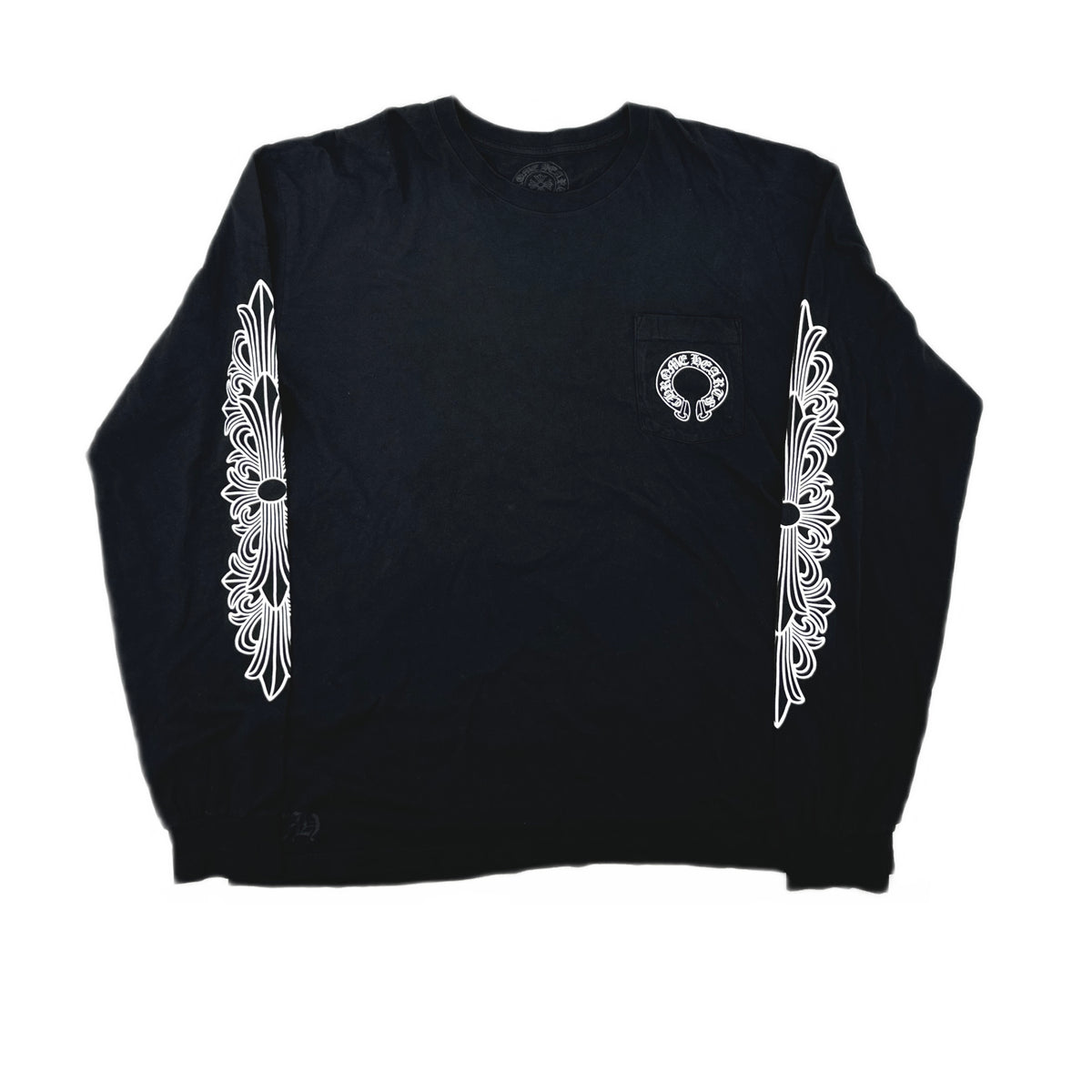 Chrome Hearts Horseshoe Floral Long Sleeve T-Shirt