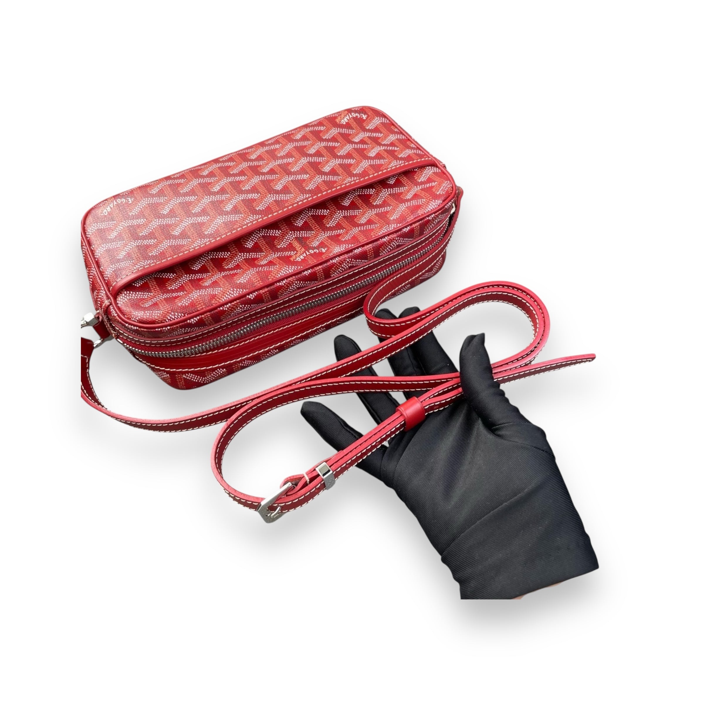 Goyard Red cap vert sidebag