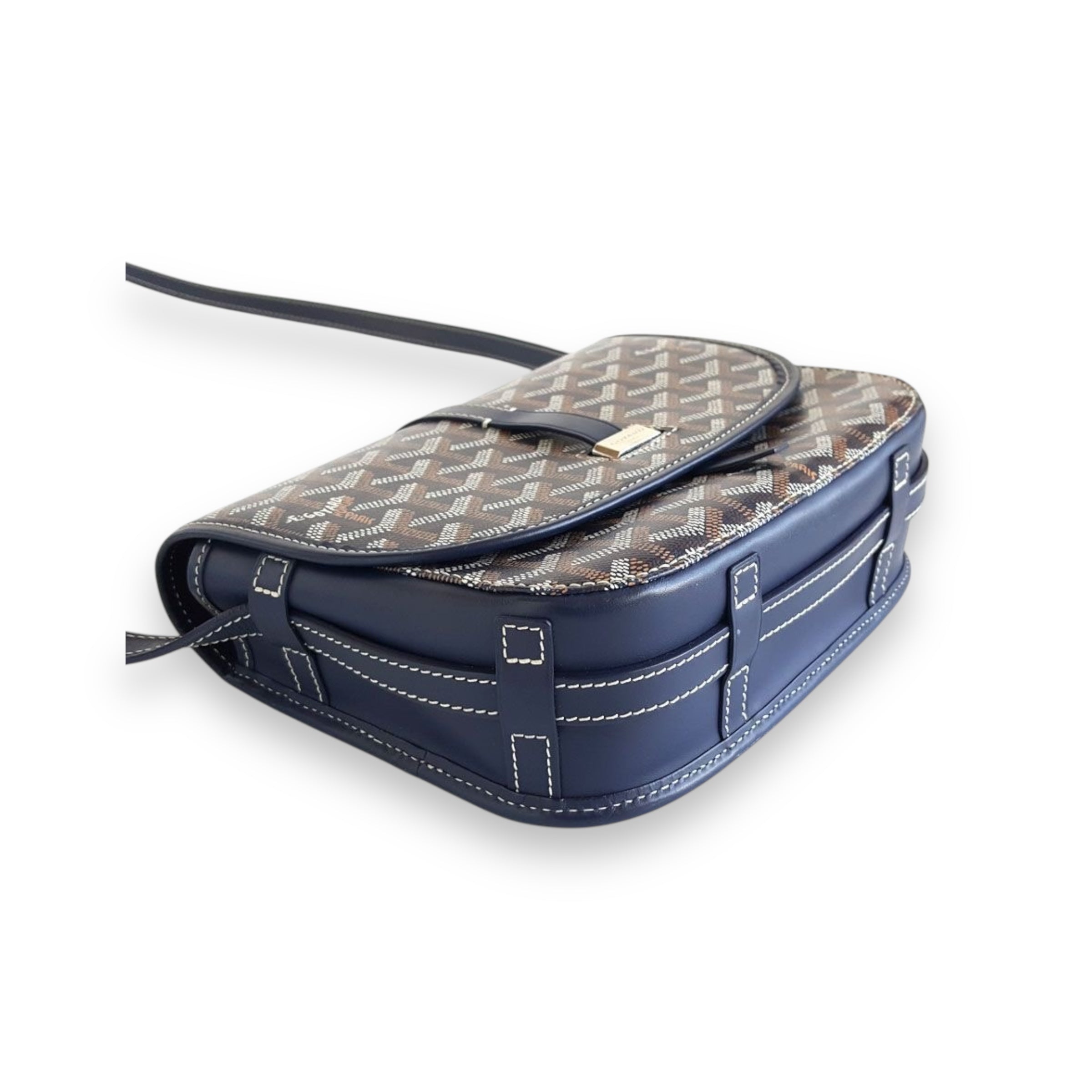 Goyard Navy Blue PM Belvedere