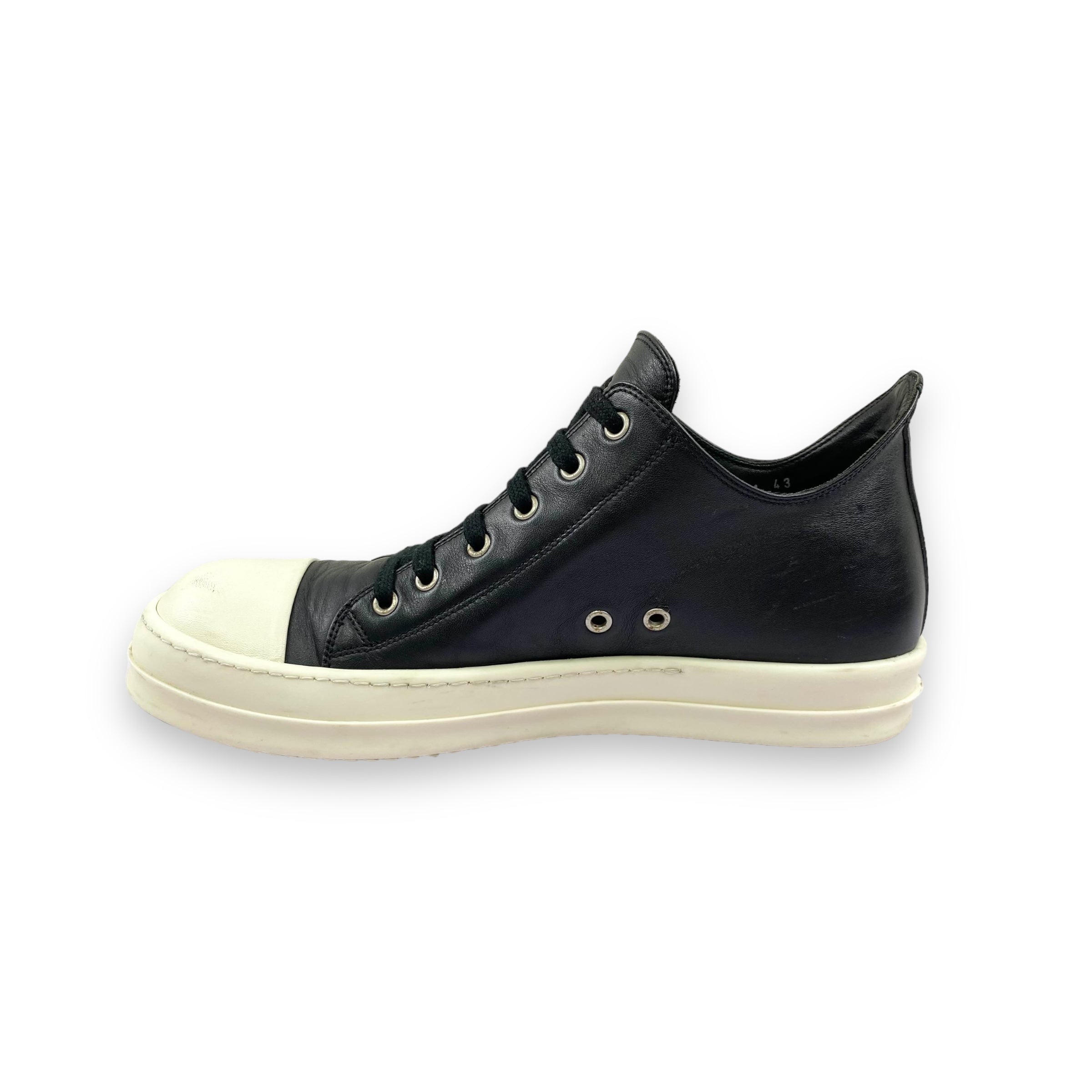 Rick Owens DRKSHDW Baskets Basses Noires Black Leather