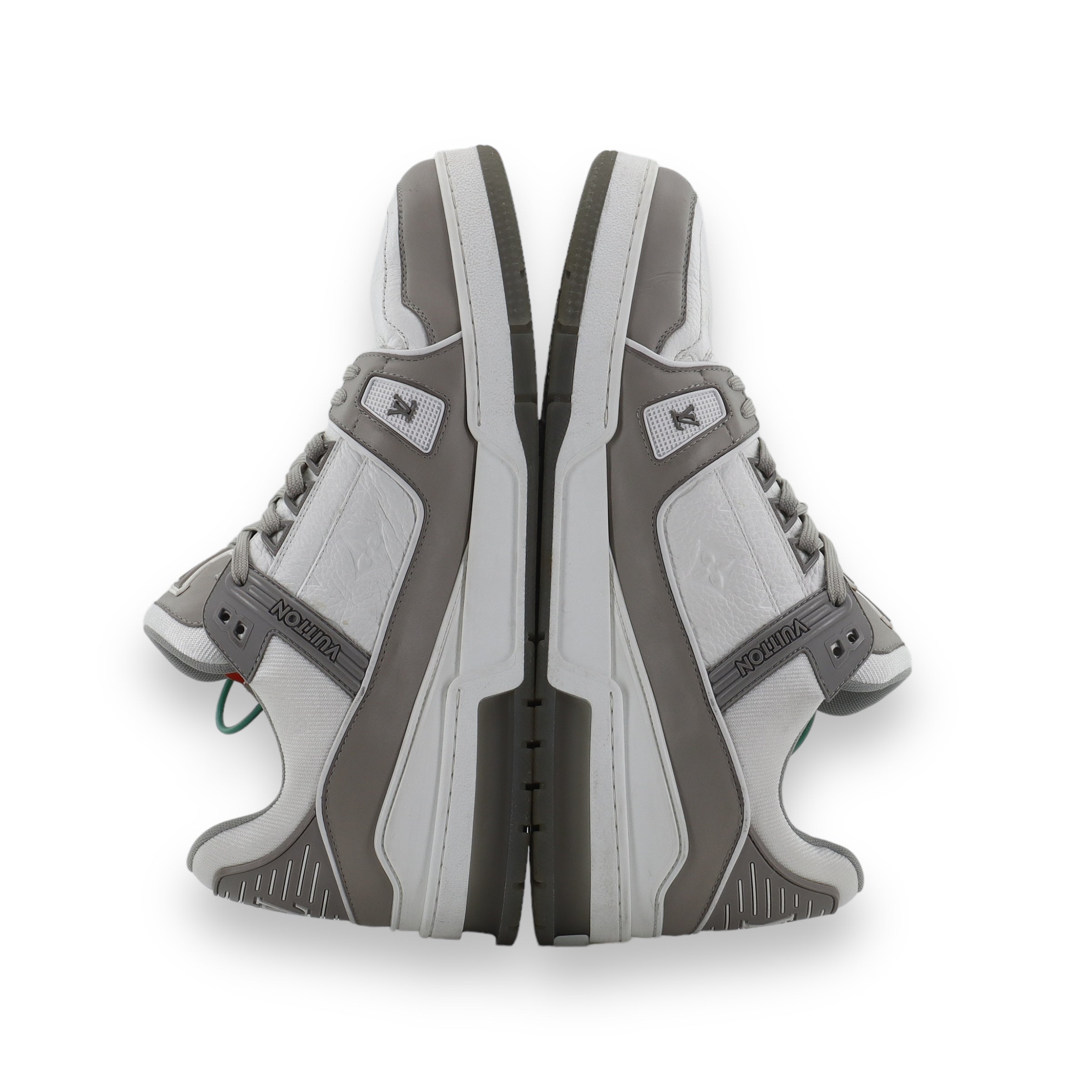 LV grey/white leather Monogram Trainer