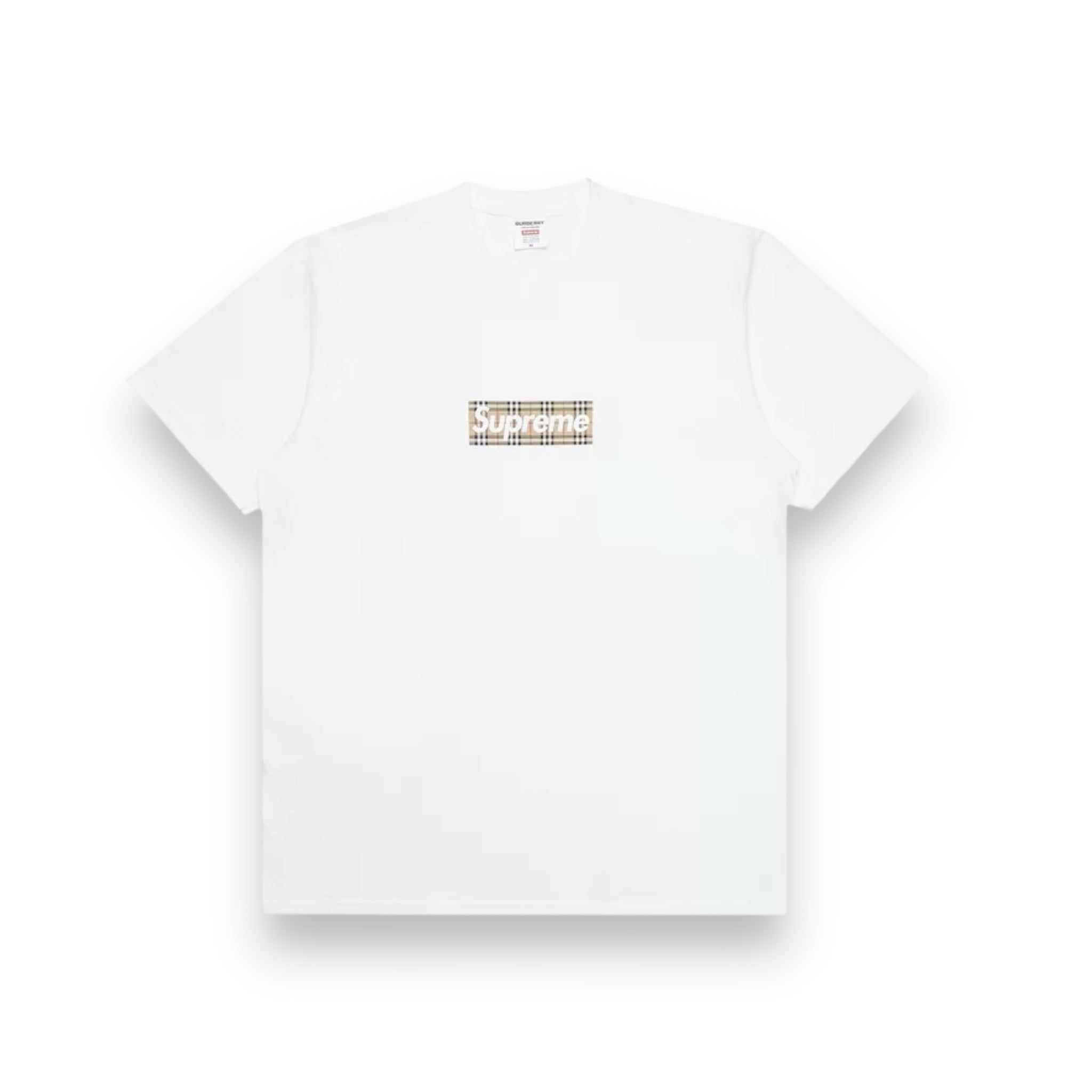 Supreme Burberry Box Logo Tee White