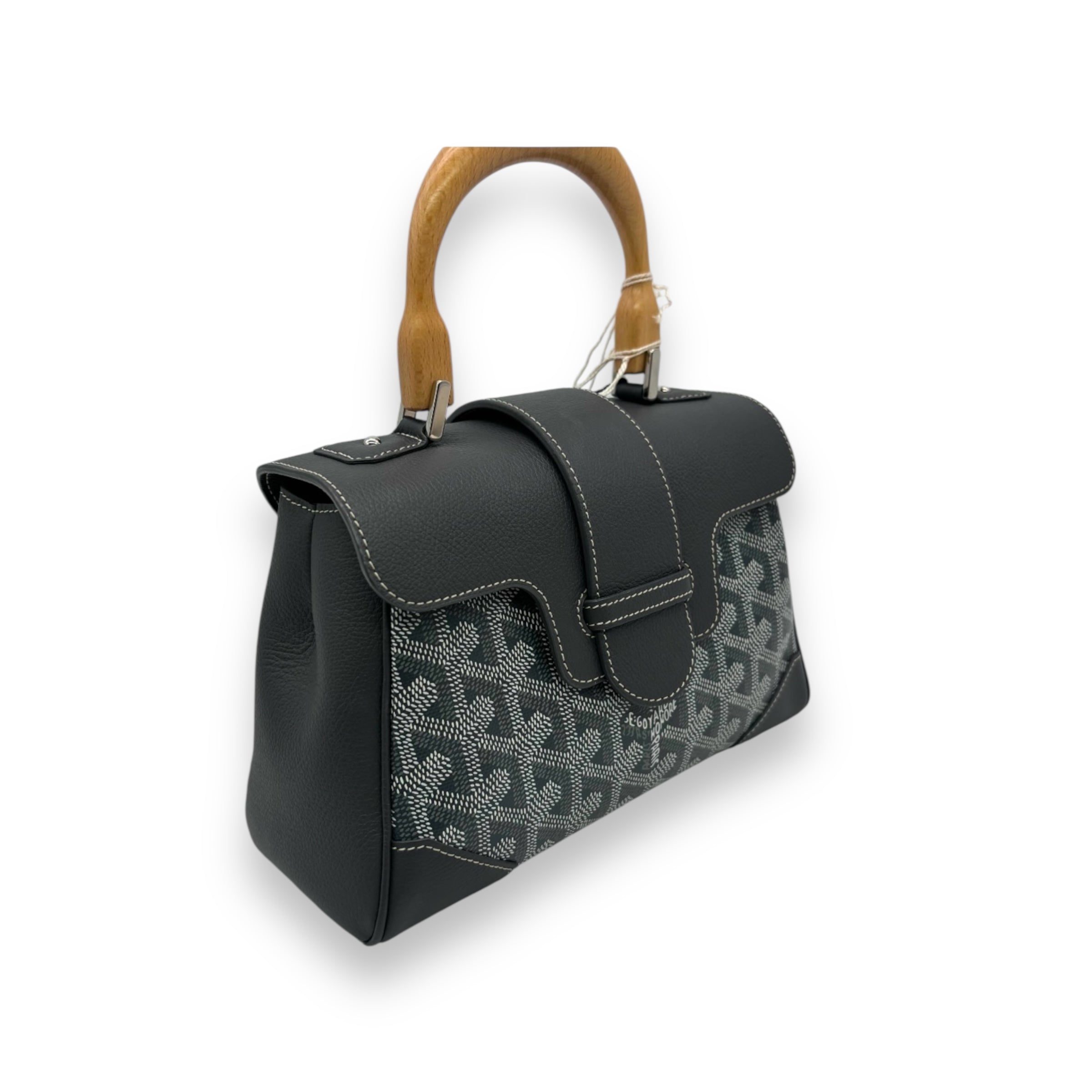 Goyard Grey Canvas/Leather Saigon Mini Bag