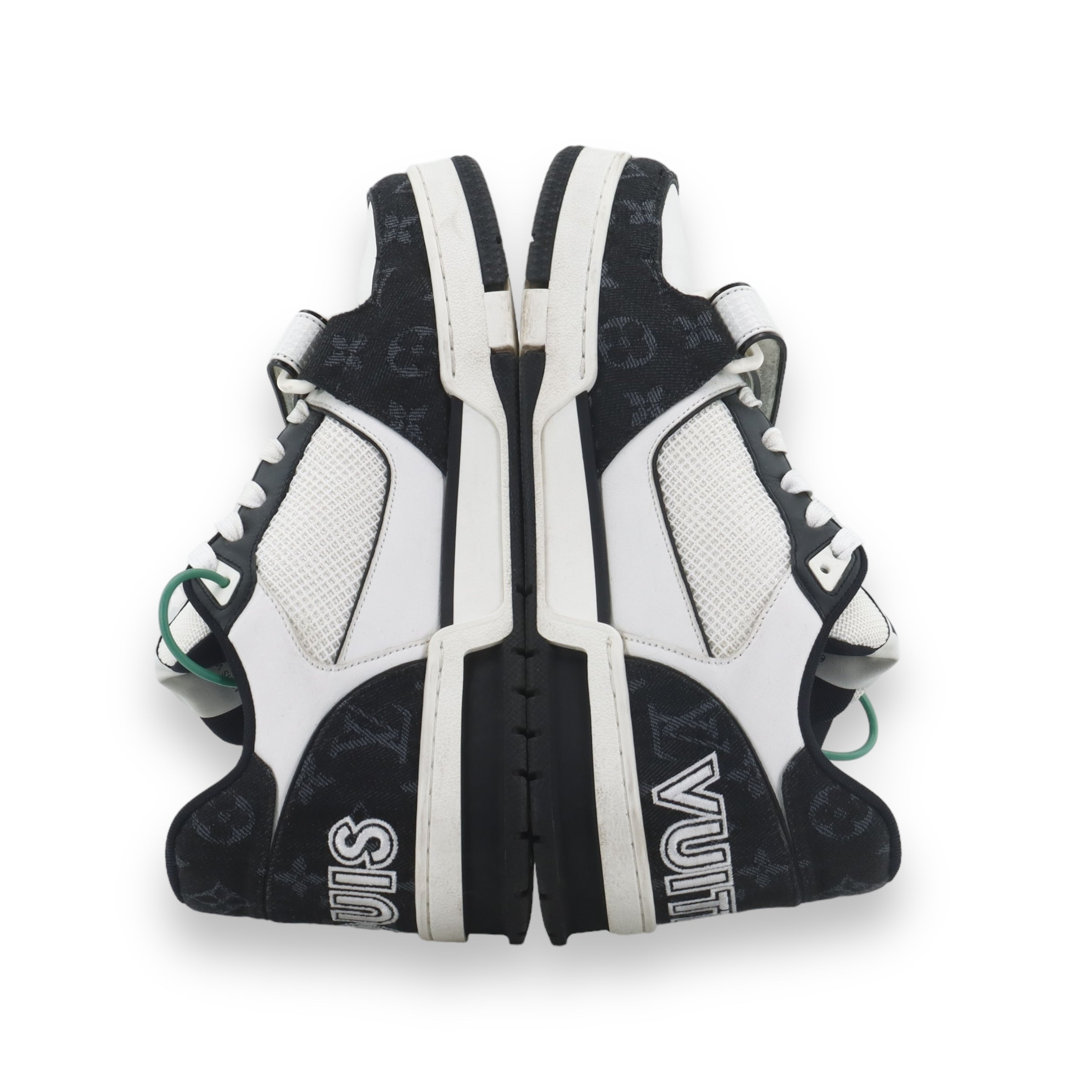 LV Black & White Denim Monogram Mesh Trainer