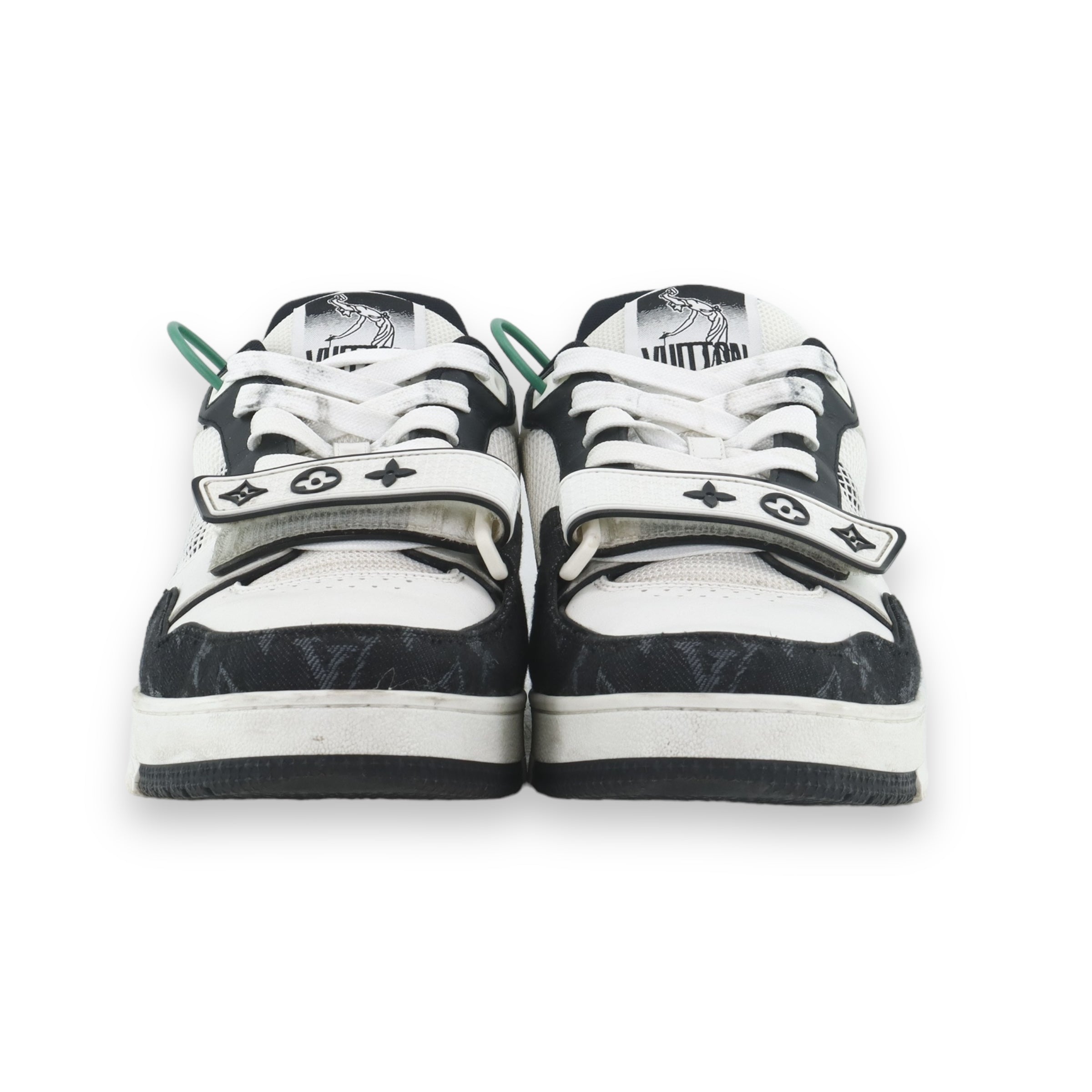 LV Black & White Denim Monogram Mesh Trainer