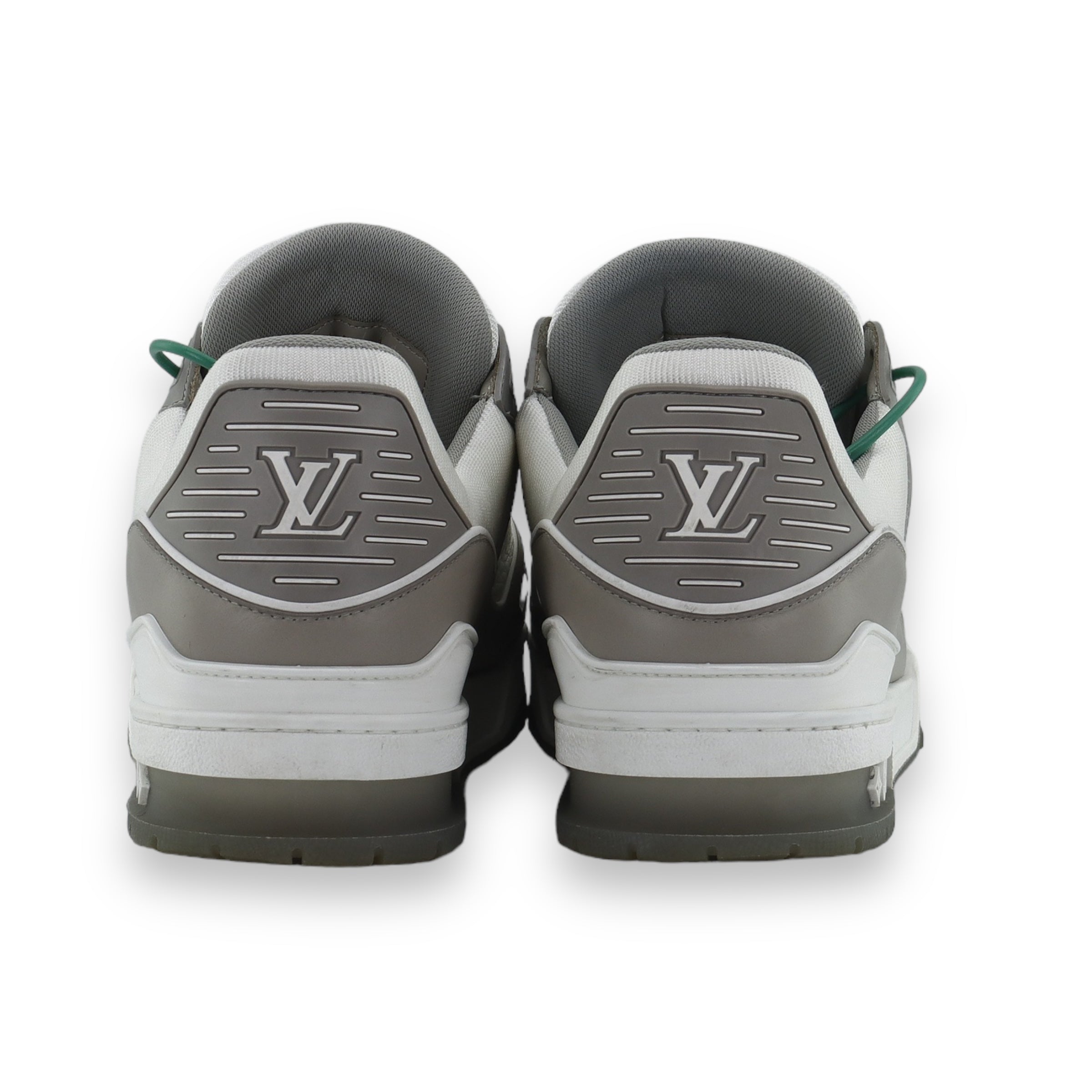 LV grey/white leather Monogram Trainer