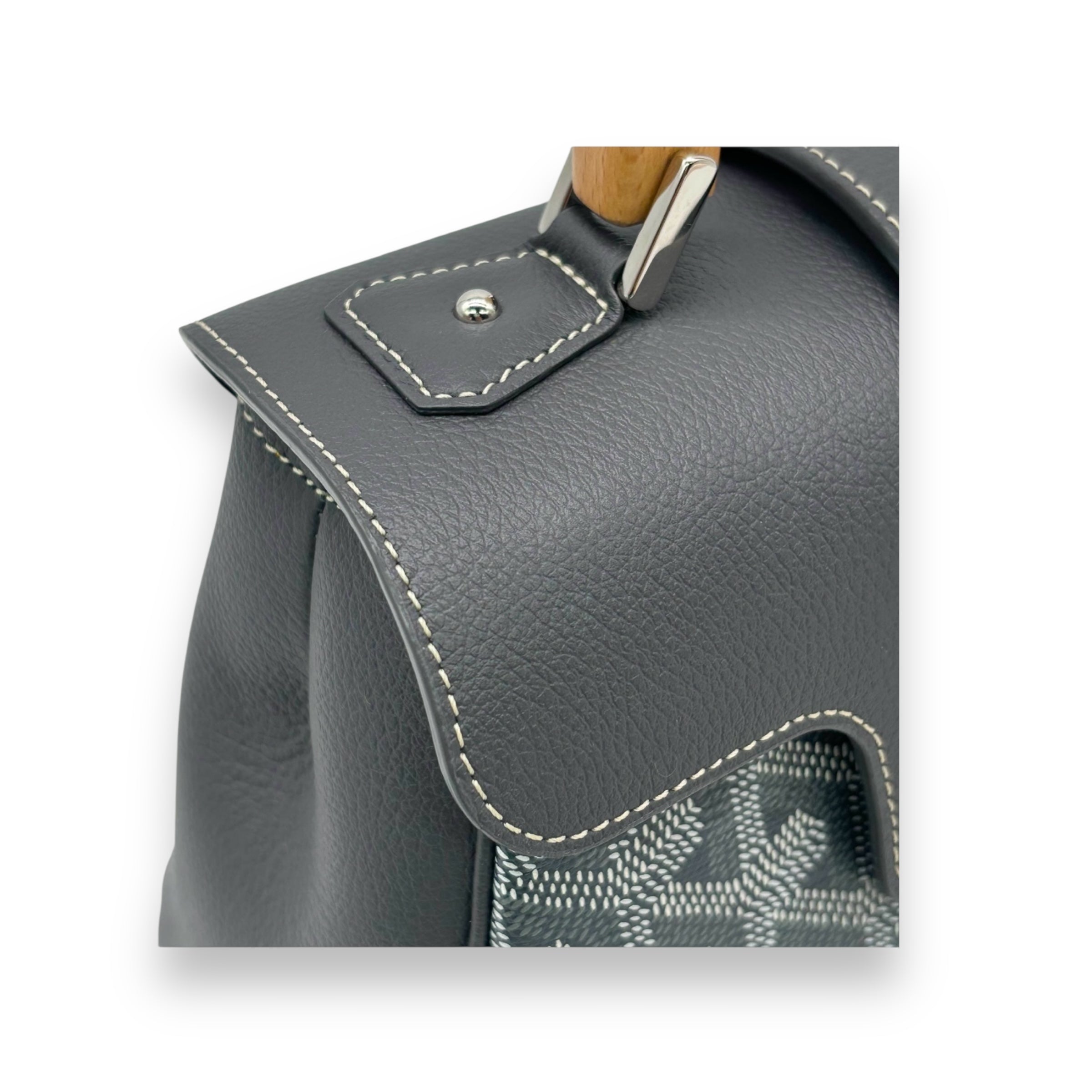 Goyard Grey Canvas/Leather Saigon Mini Bag