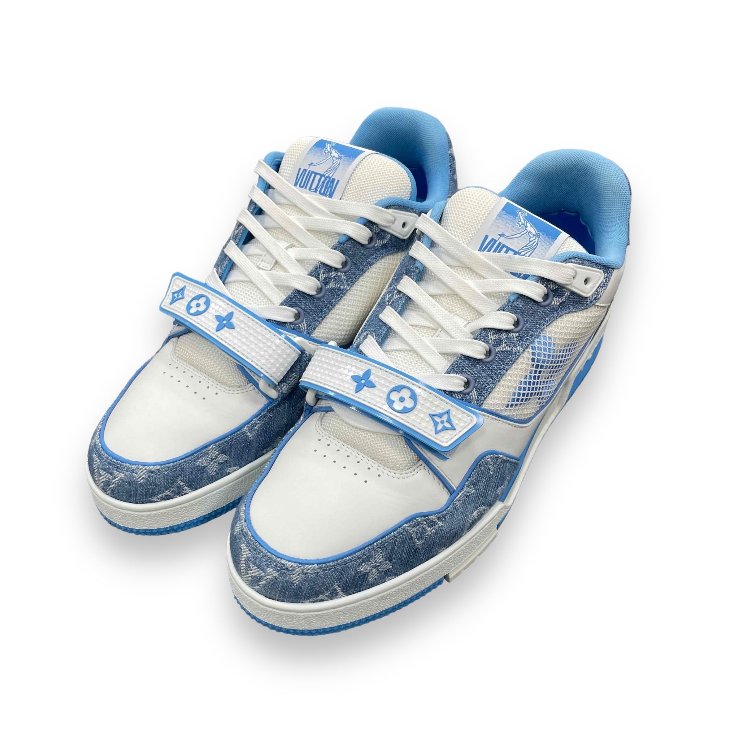 LV light blue & White Denim Monogram Trainer