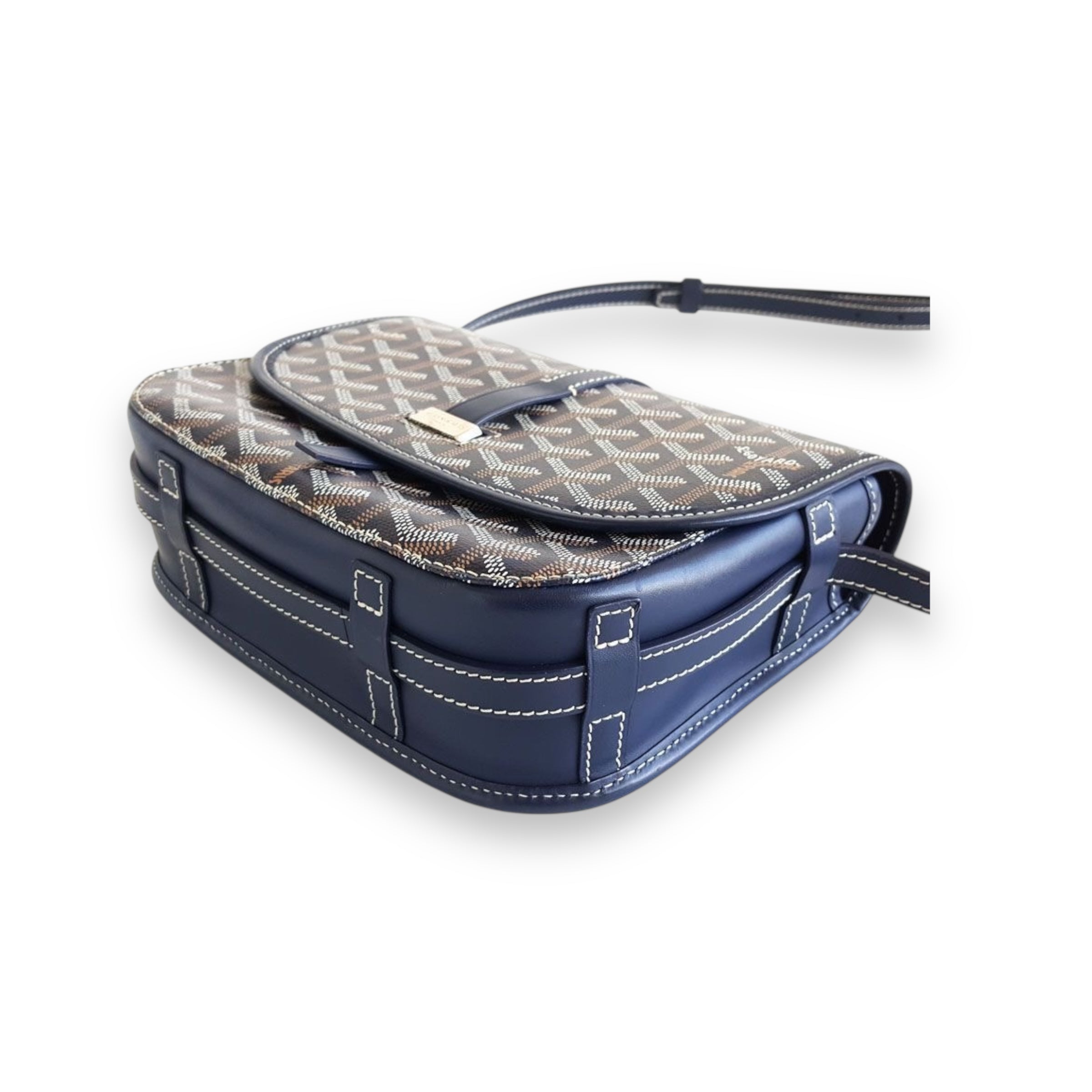 Goyard Navy Blue PM Belvedere