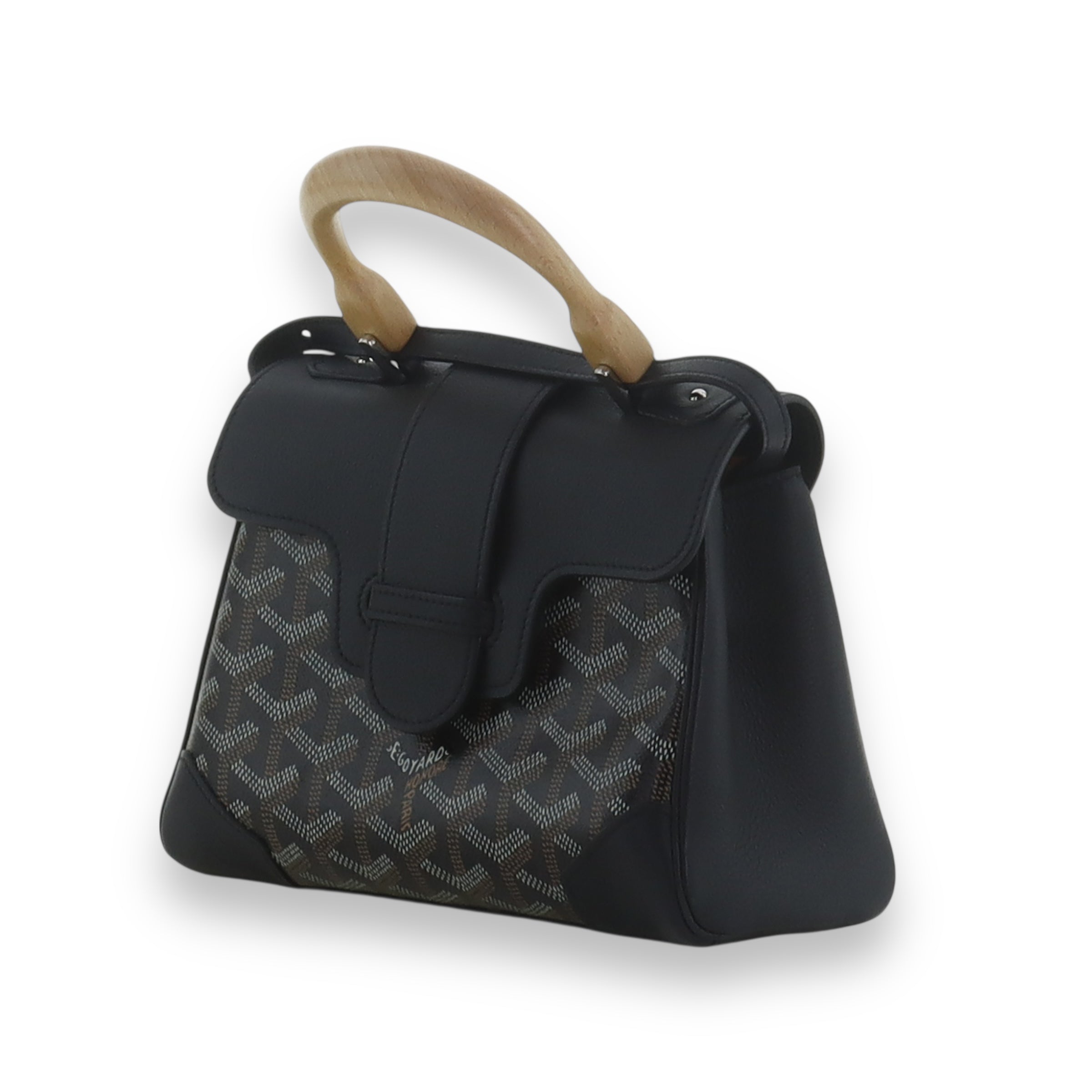 Goyard black Mini Saignon purse