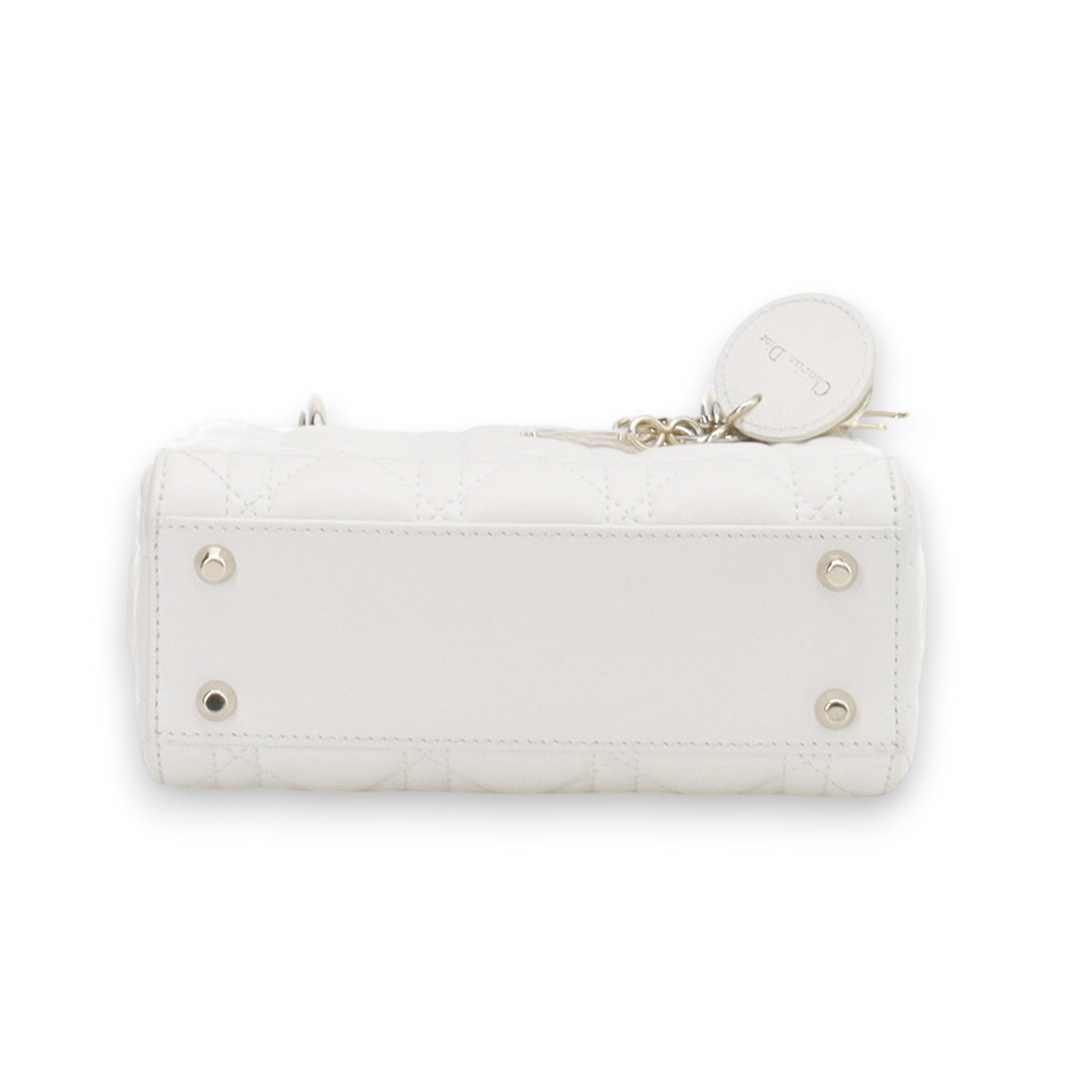 Lady Dior white Mini purse