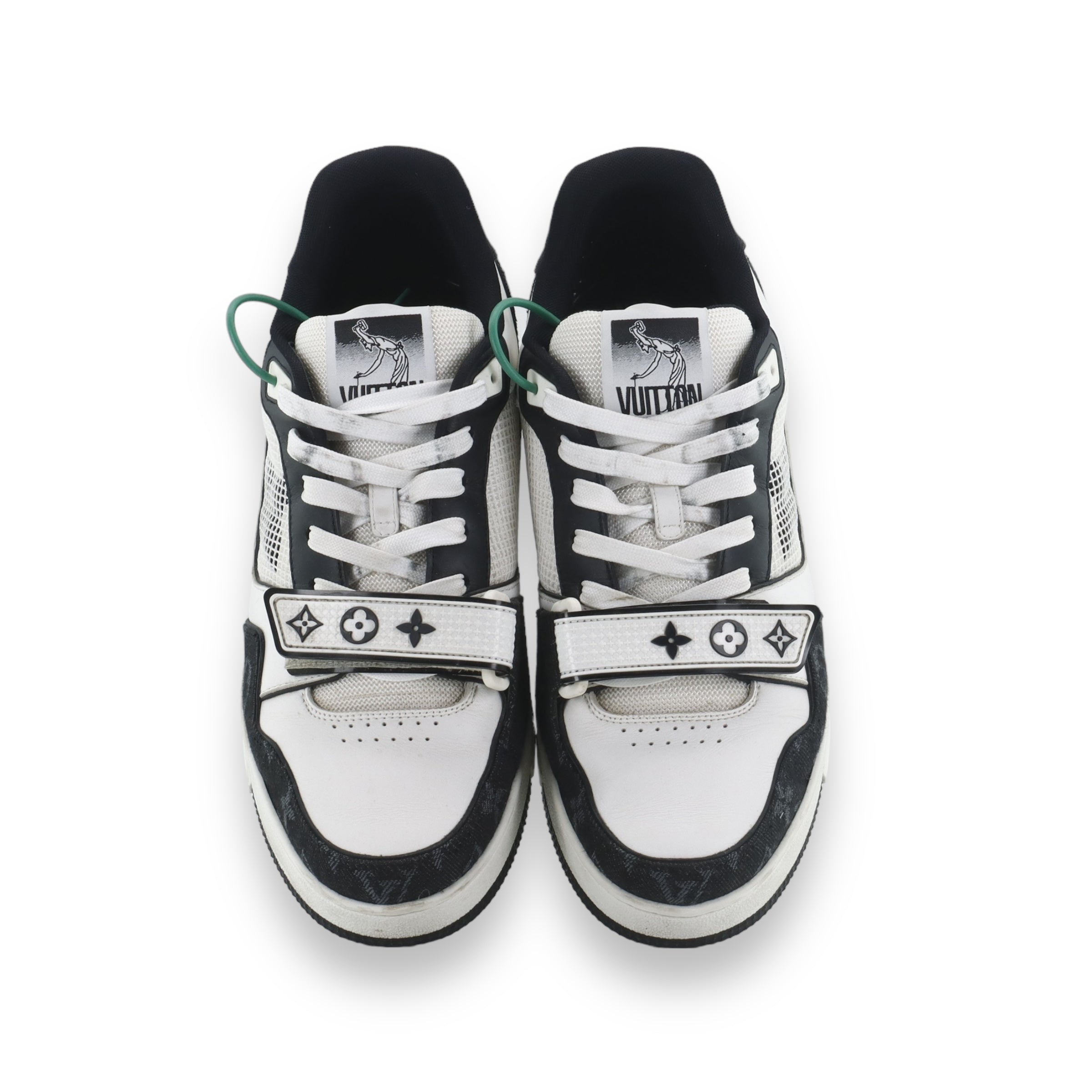 LV Black & White Denim Monogram Mesh Trainer