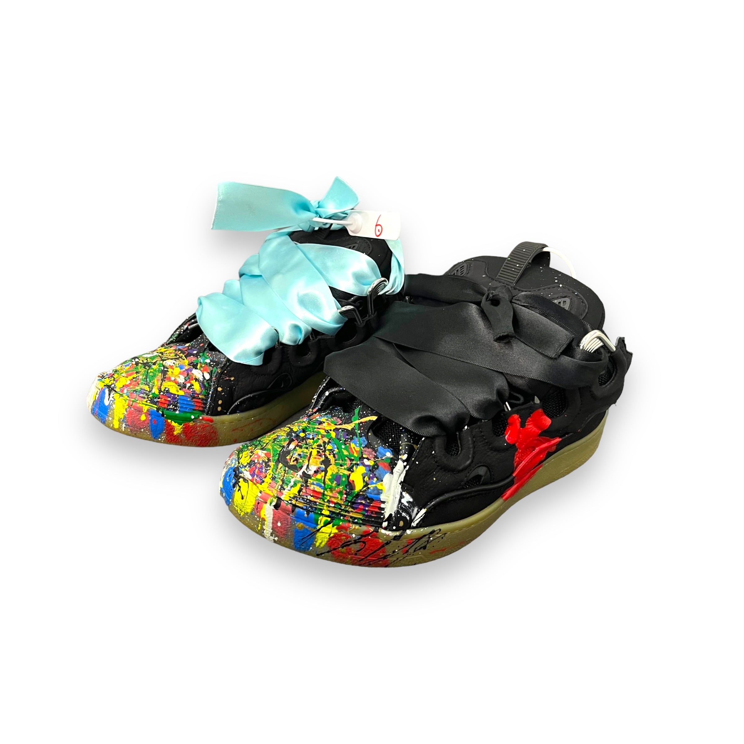 Gallery Dept. x Lanvin Curb Paint Drip Black Sneakers