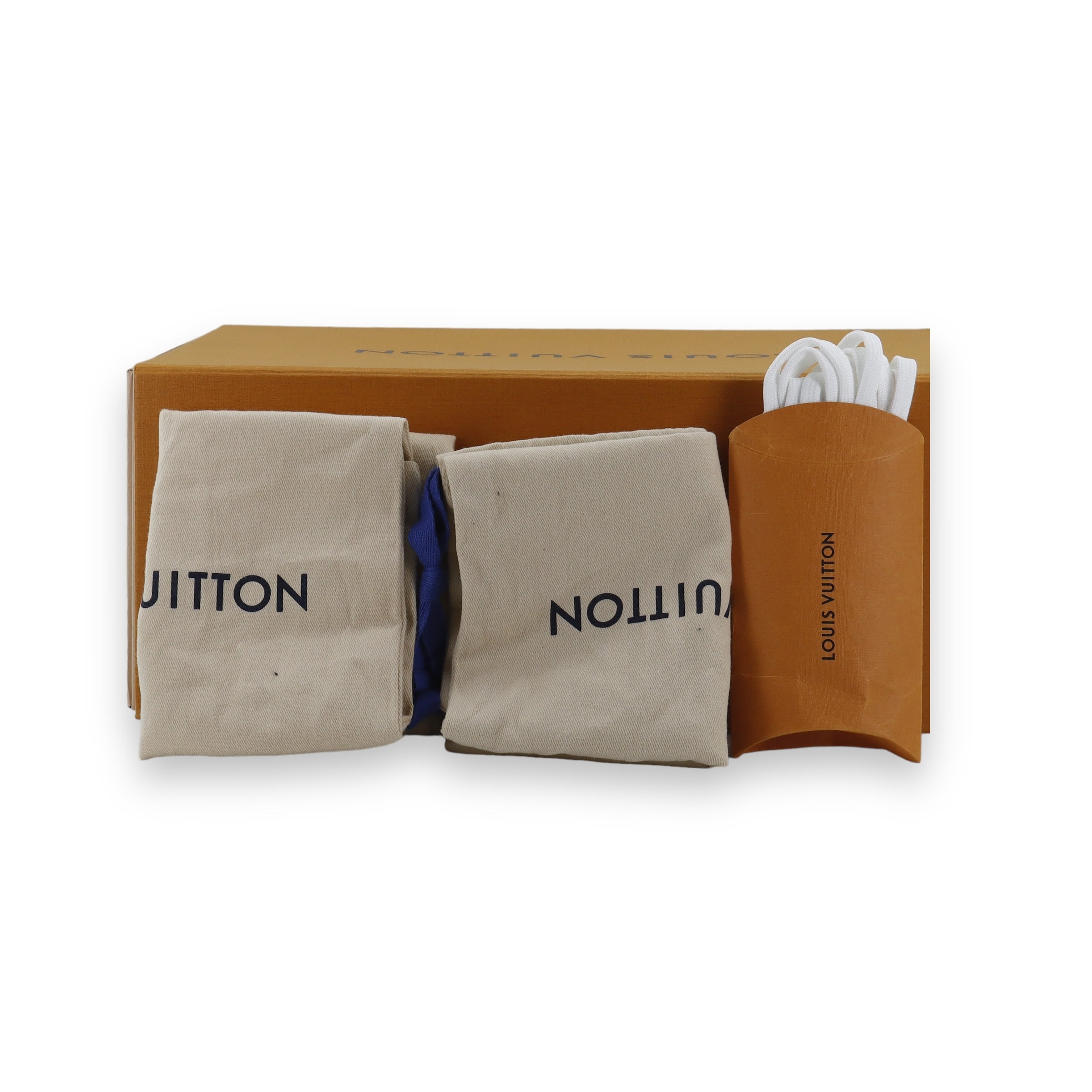 LV grey/white leather Monogram Trainer