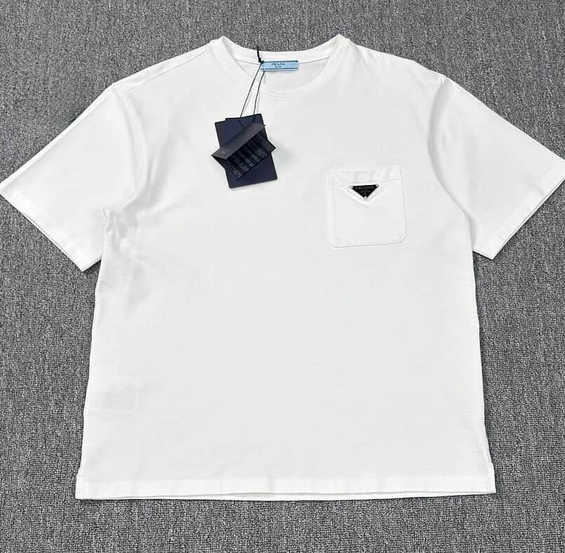 Prada white logo Tee