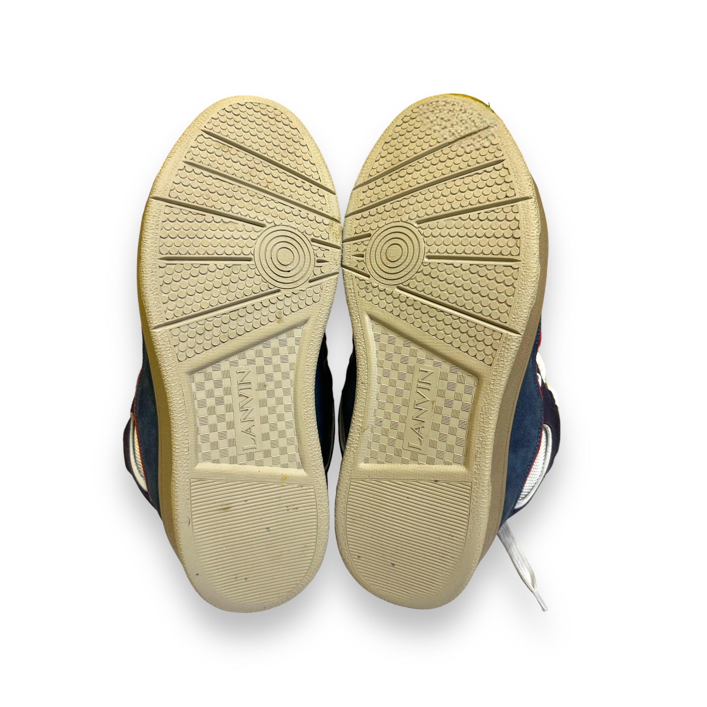 Lanvin Curb Navy Blue Sneakers