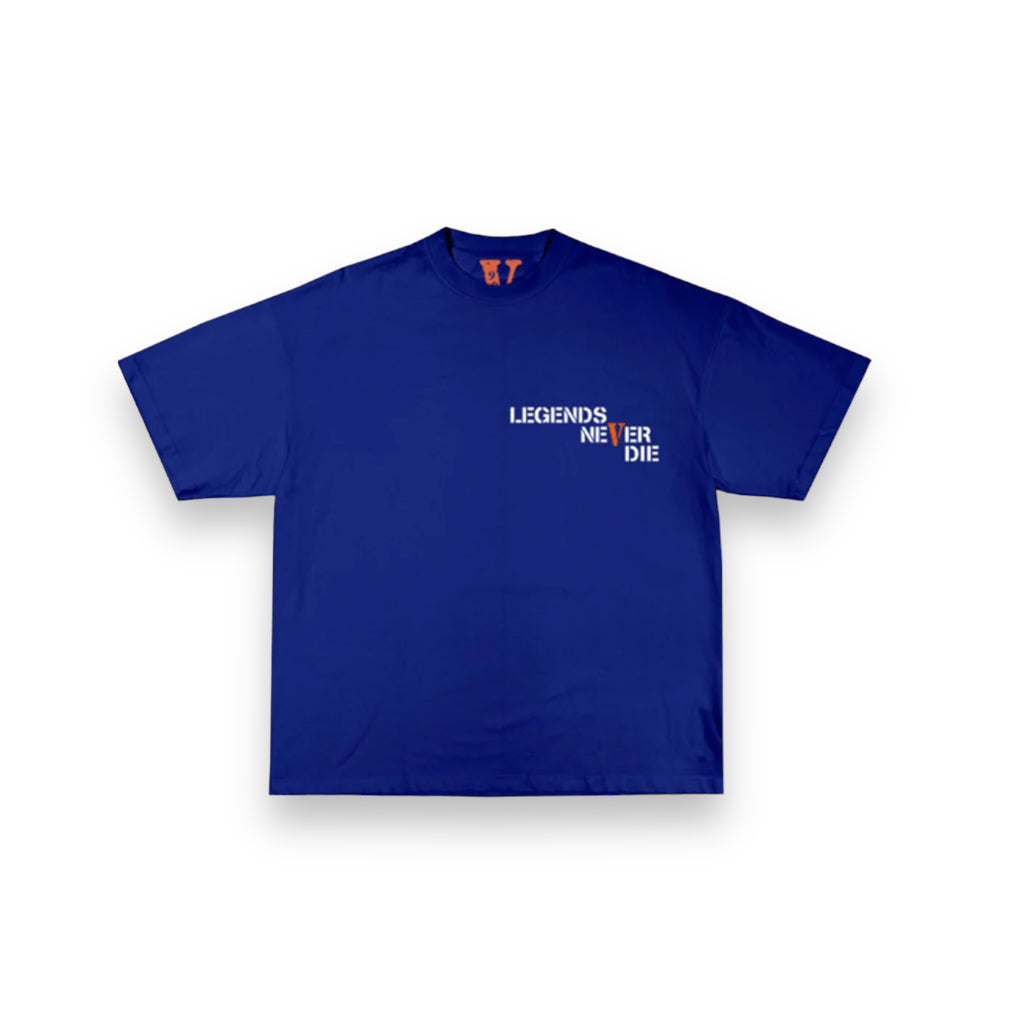 Vlone X Juice Wrld Legends Never Die 999 Blue Tee