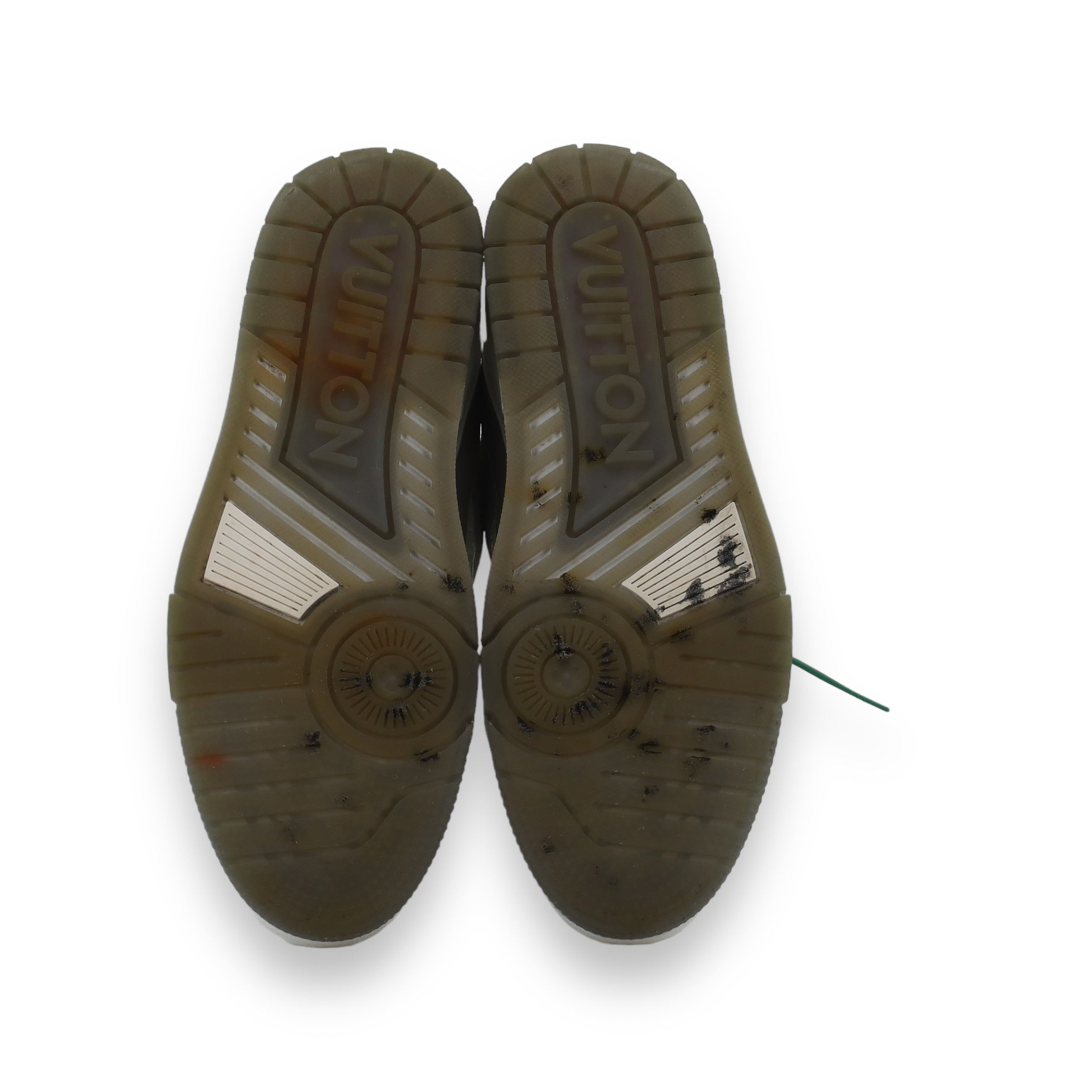 LV grey/white leather Monogram Trainer