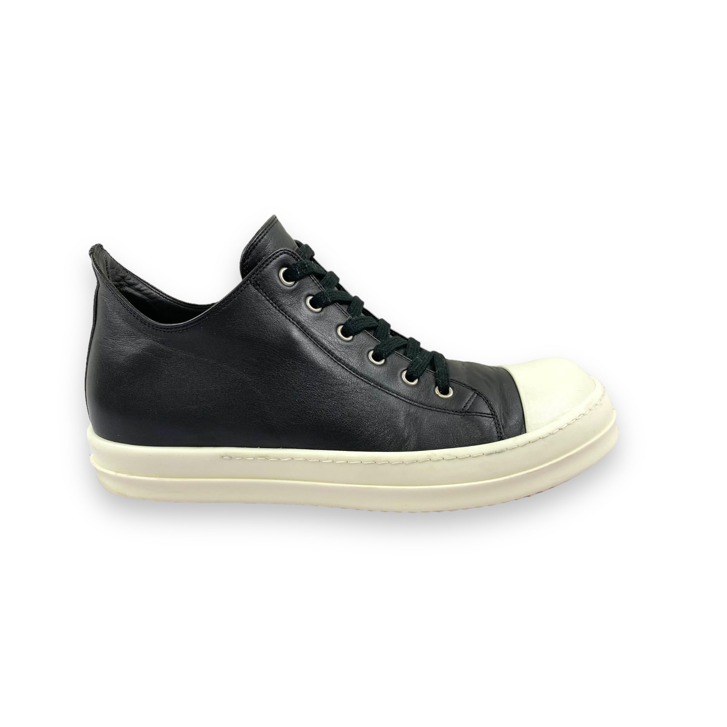 Rick Owens DRKSHDW Baskets Basses Noires Black Leather