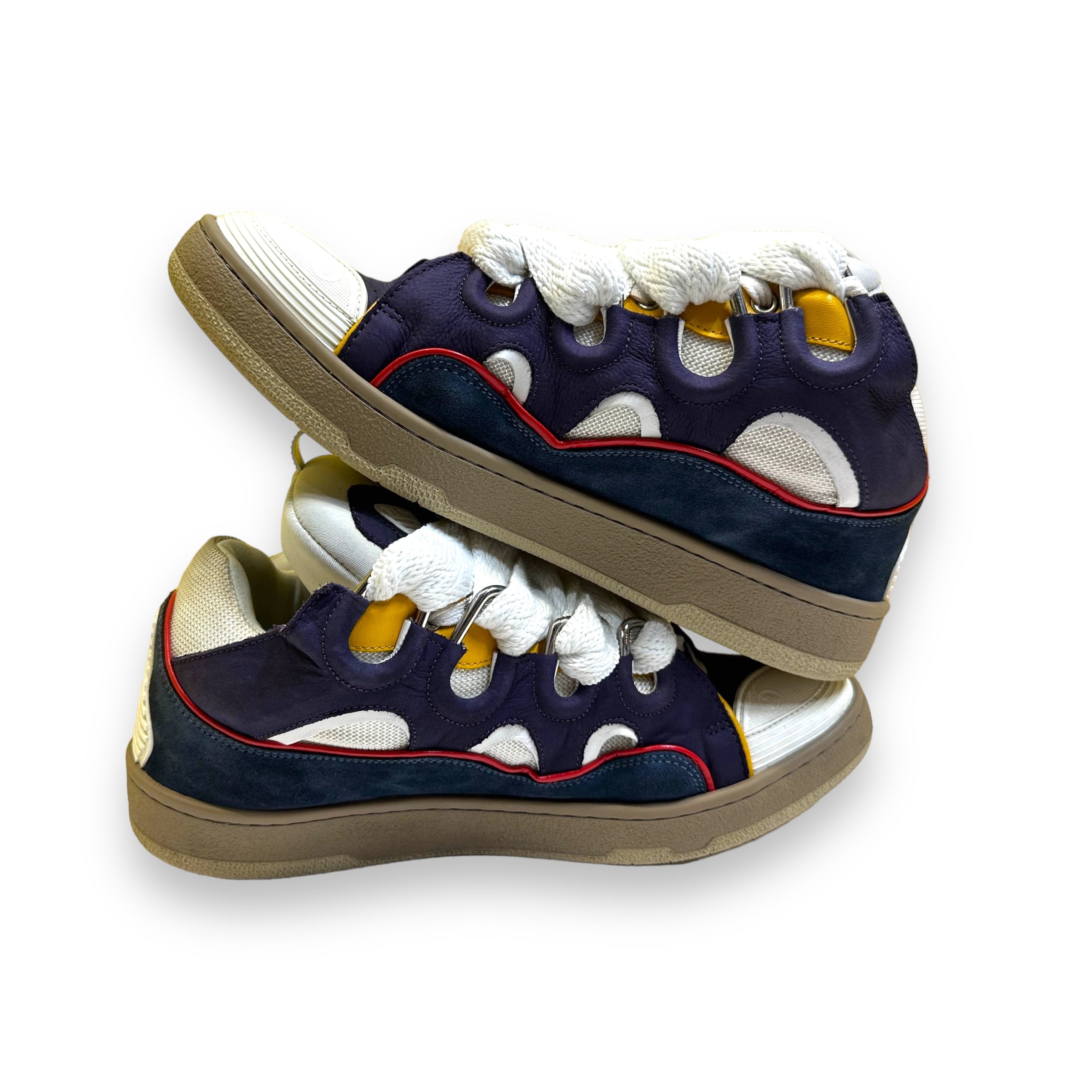 Lanvin Curb Navy Blue Sneakers