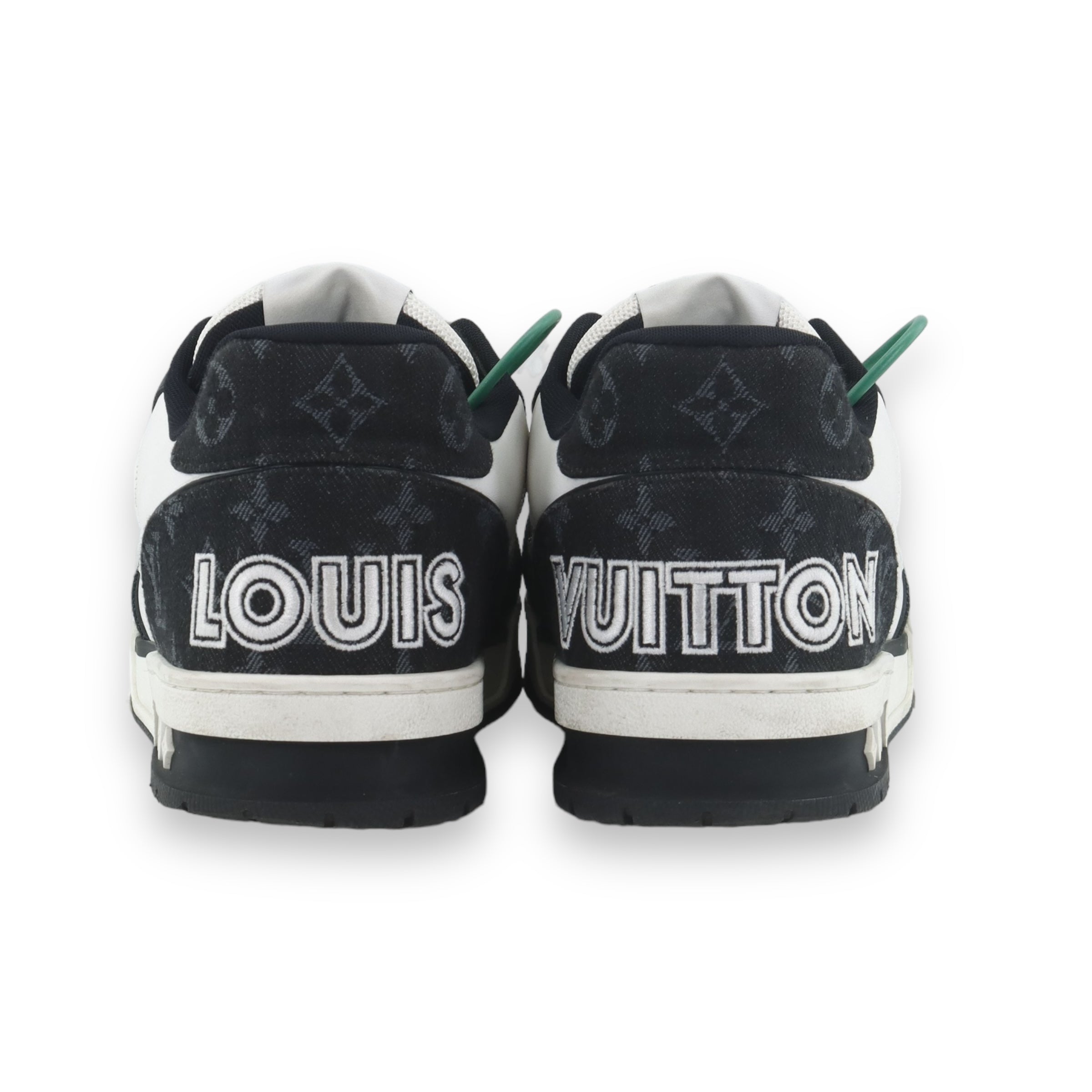 LV Black & White Denim Monogram Mesh Trainer