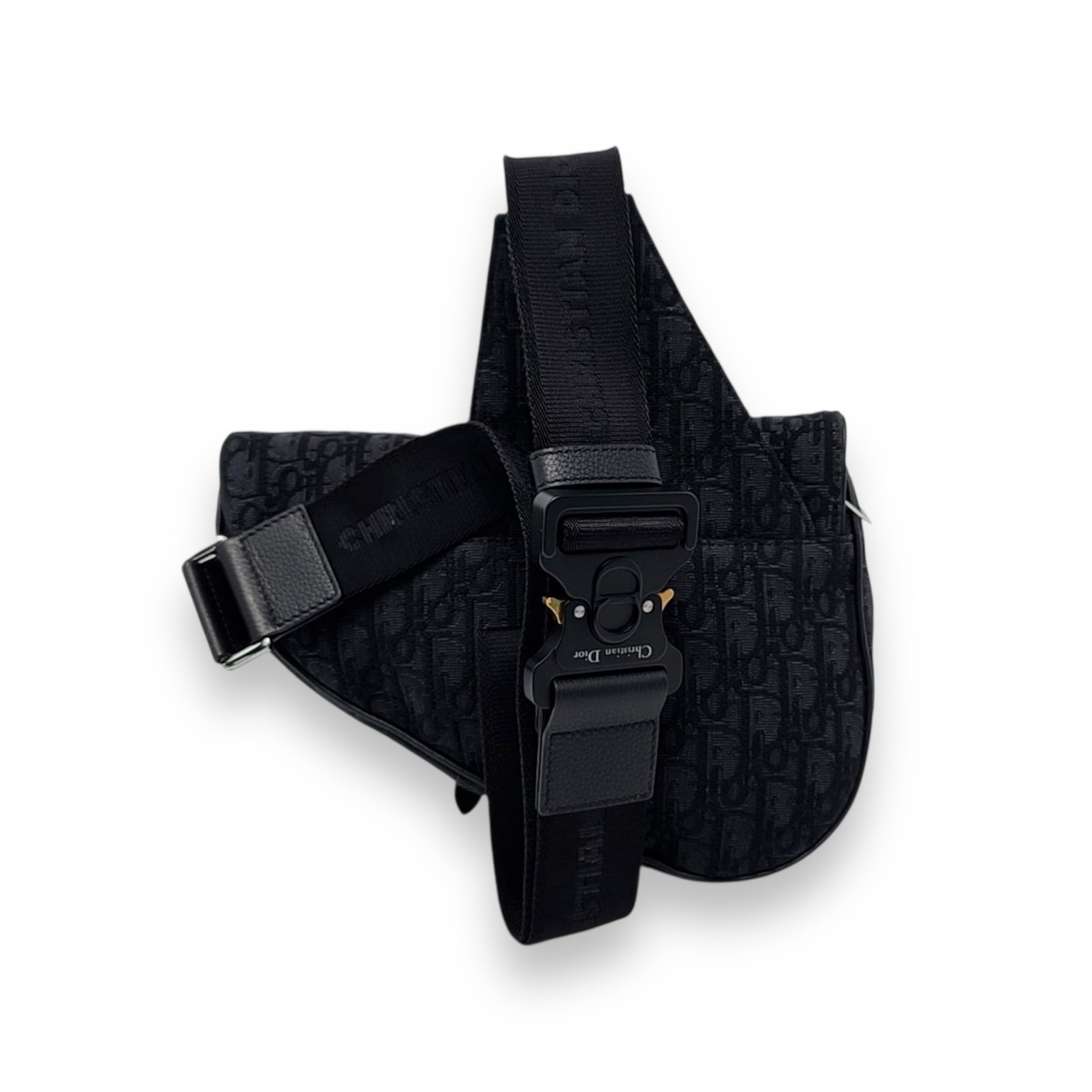 Dior black Oblique Saddle bag