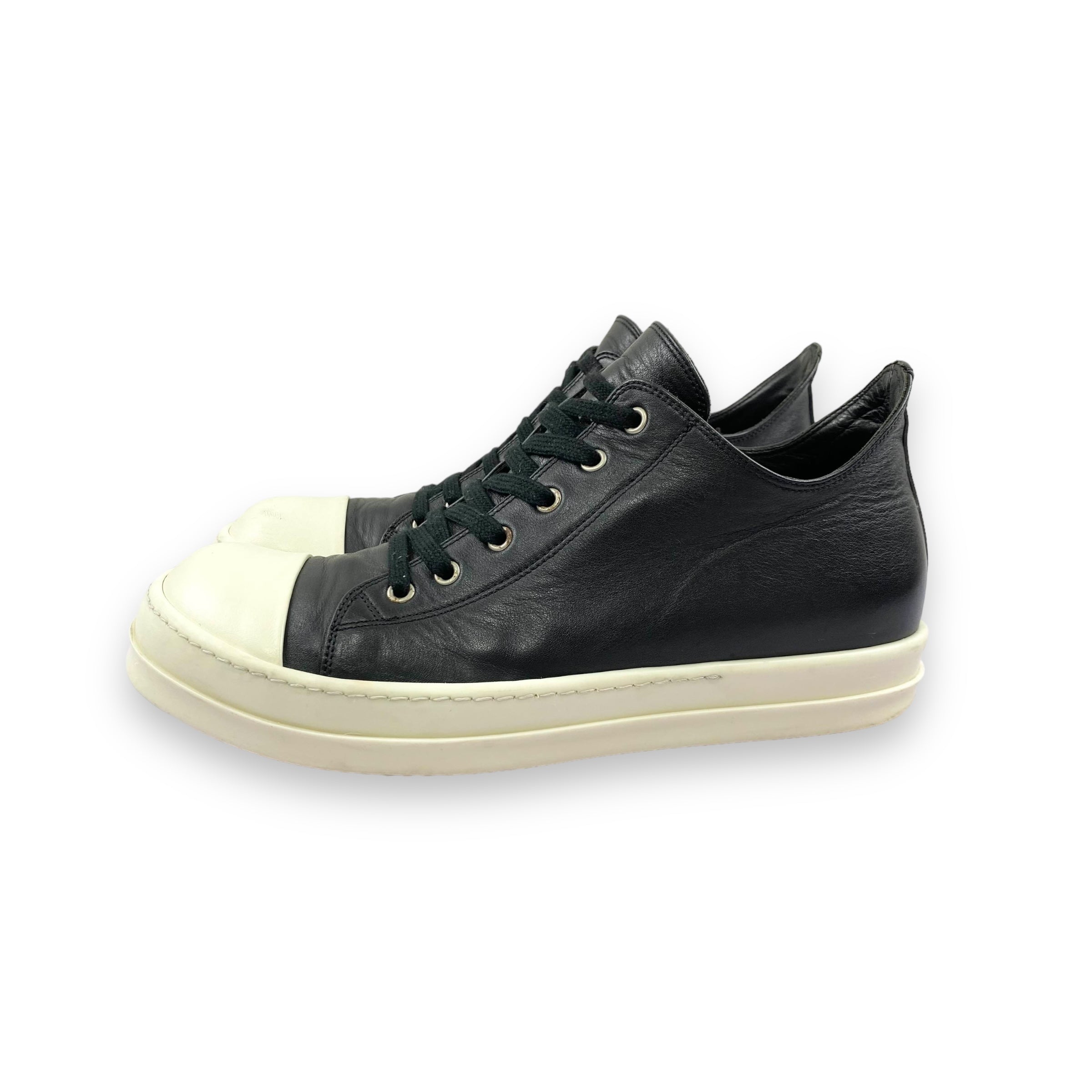 Rick Owens DRKSHDW Baskets Basses Noires Black Leather
