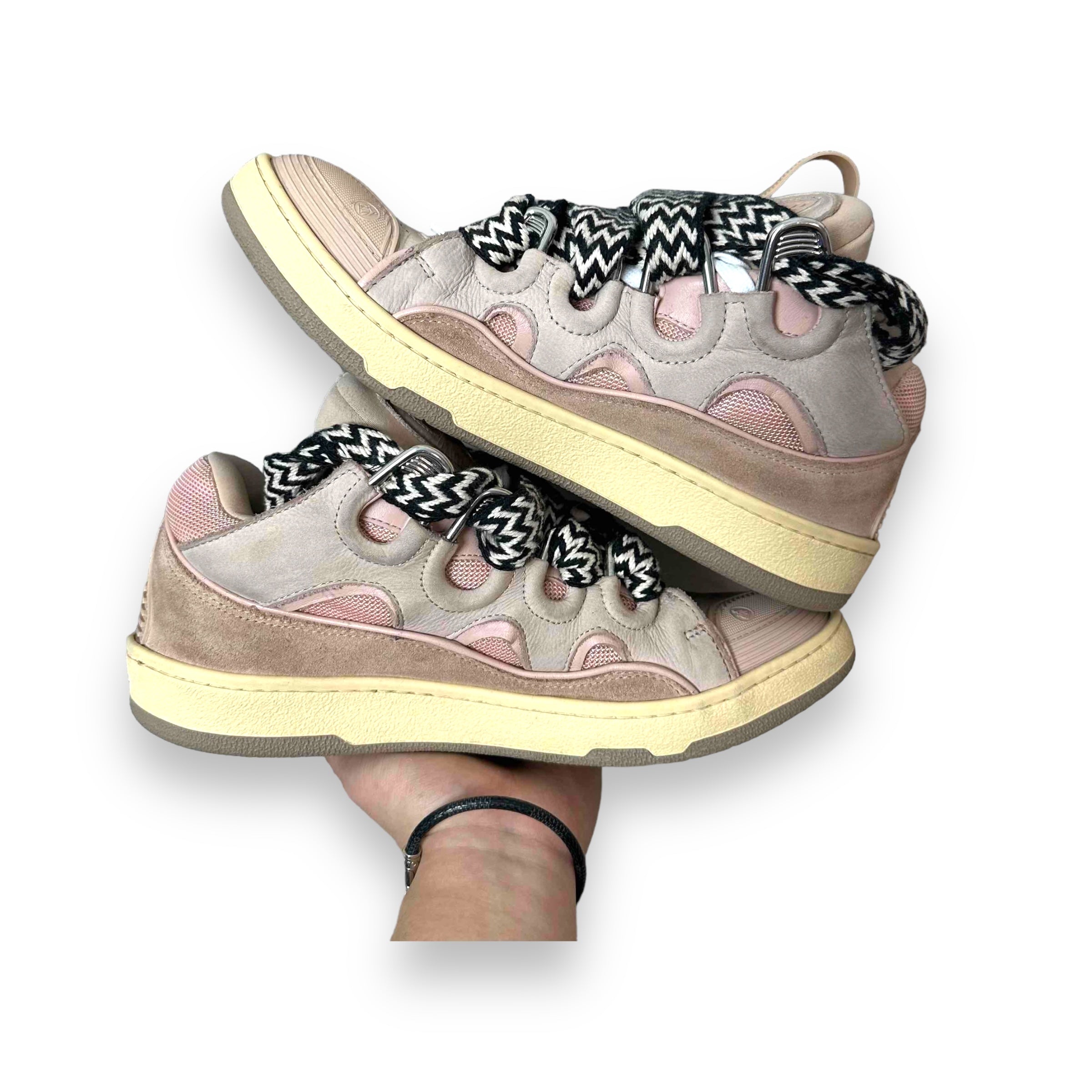 Lanvin Curb Pink Sneakers