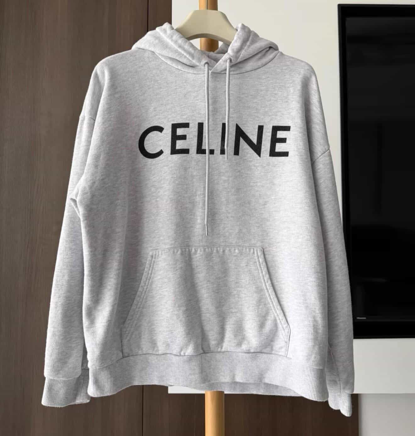Celine Grey logo hoodie