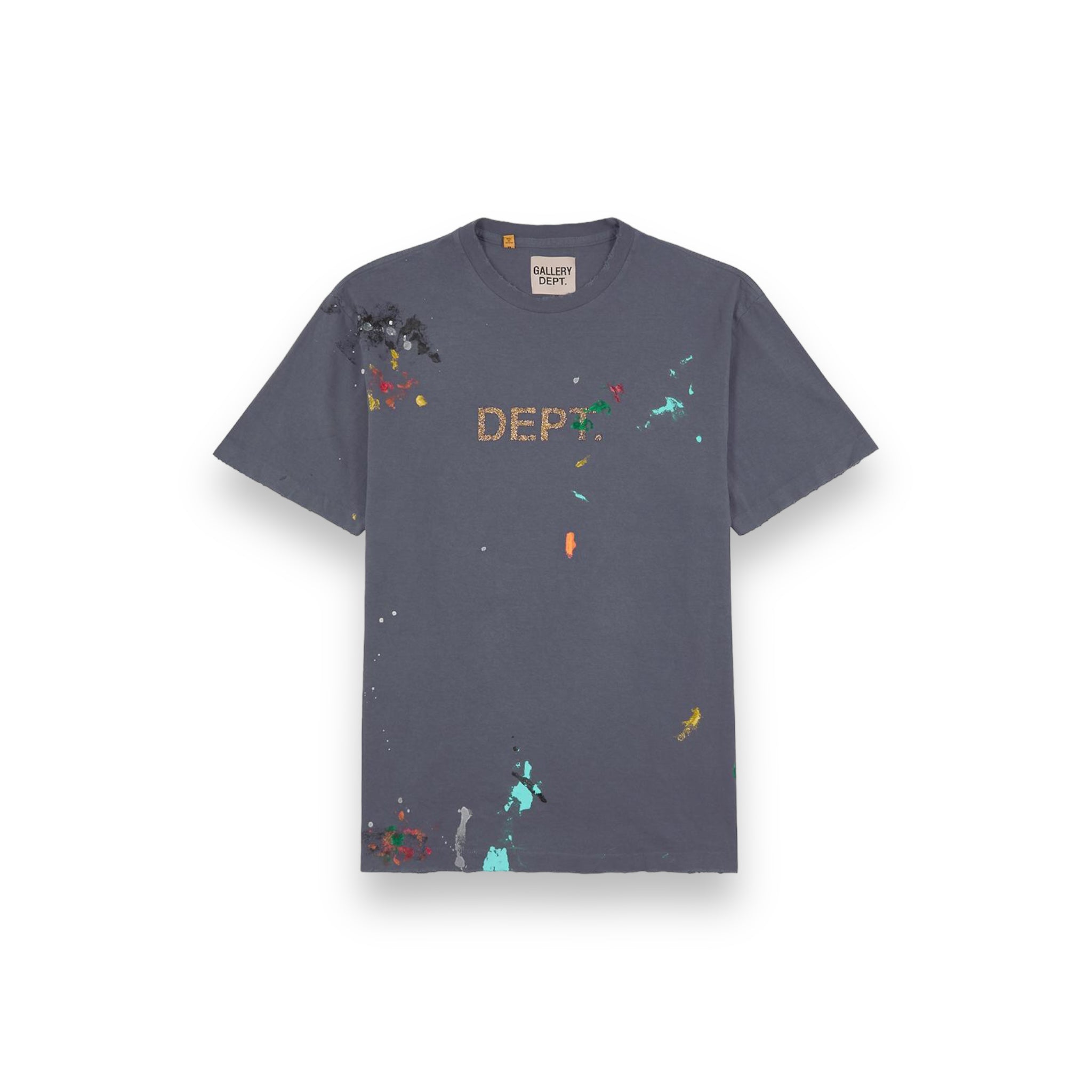Gallery Dept Logo Hand Painted T-Shirt Navy
