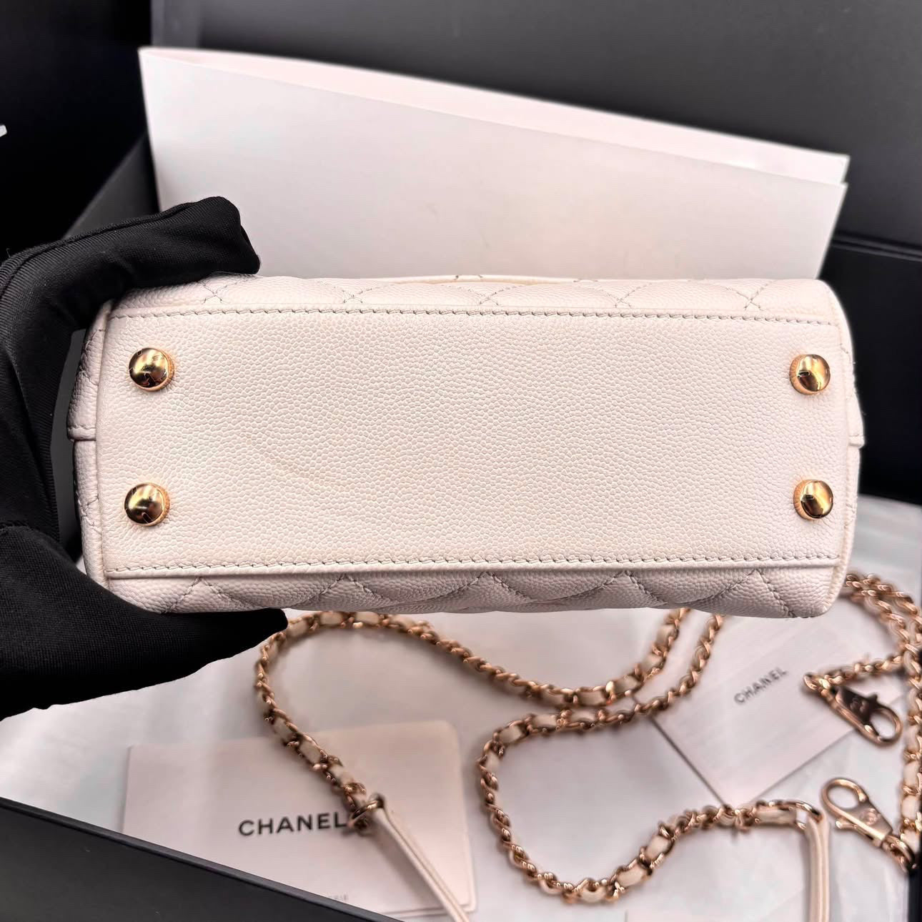 Chanel Mini White Coco Handle