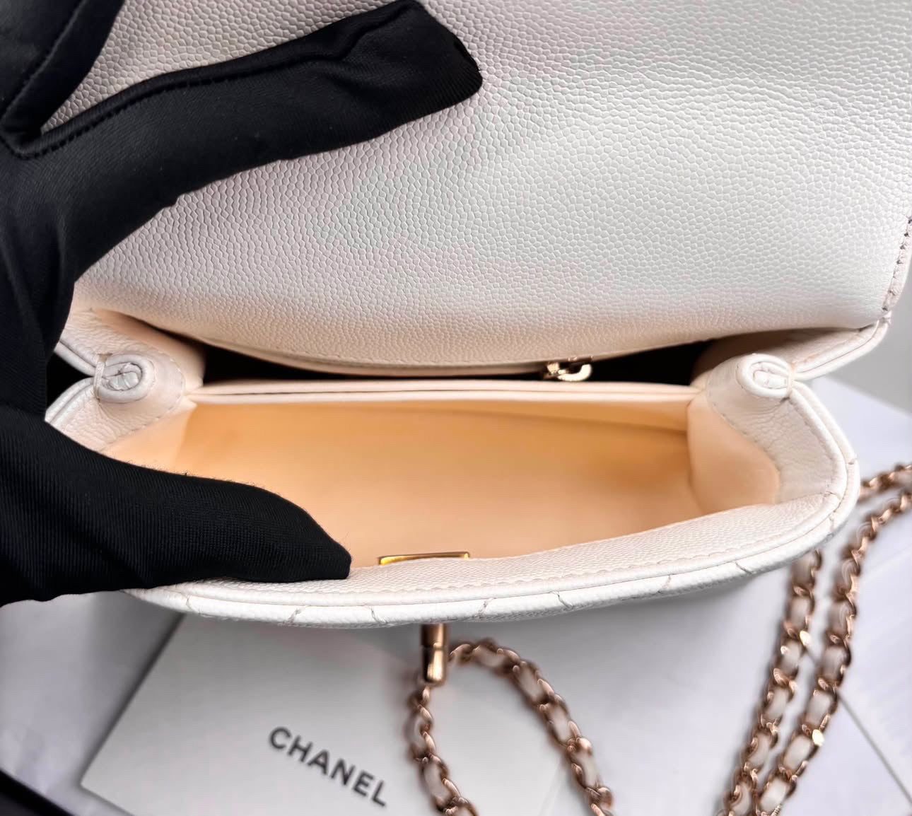 Chanel Mini White Coco Handle