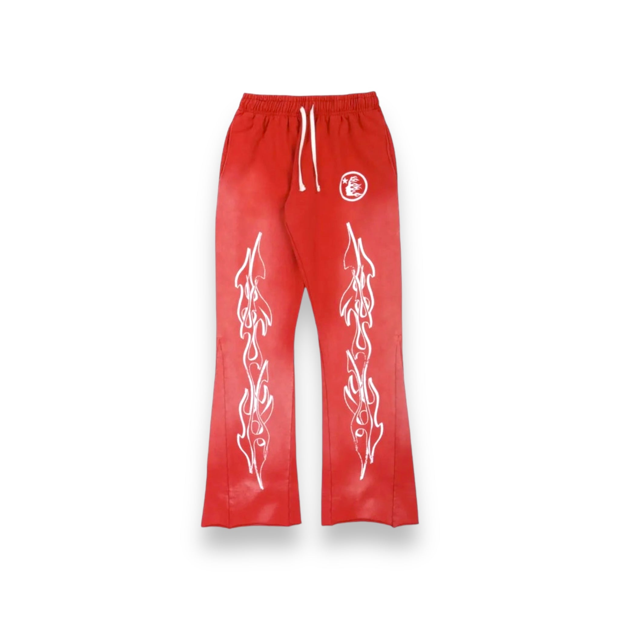 Hellstar Studios Records Flare Sweatpants Red