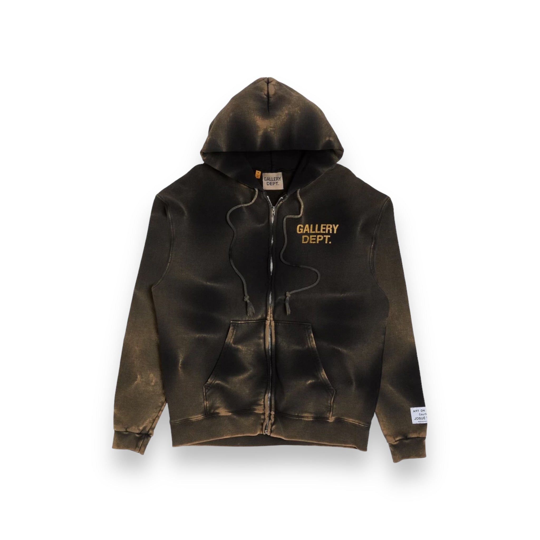 Gallery Dept. Sun Faded Black Zip Up Hoodie