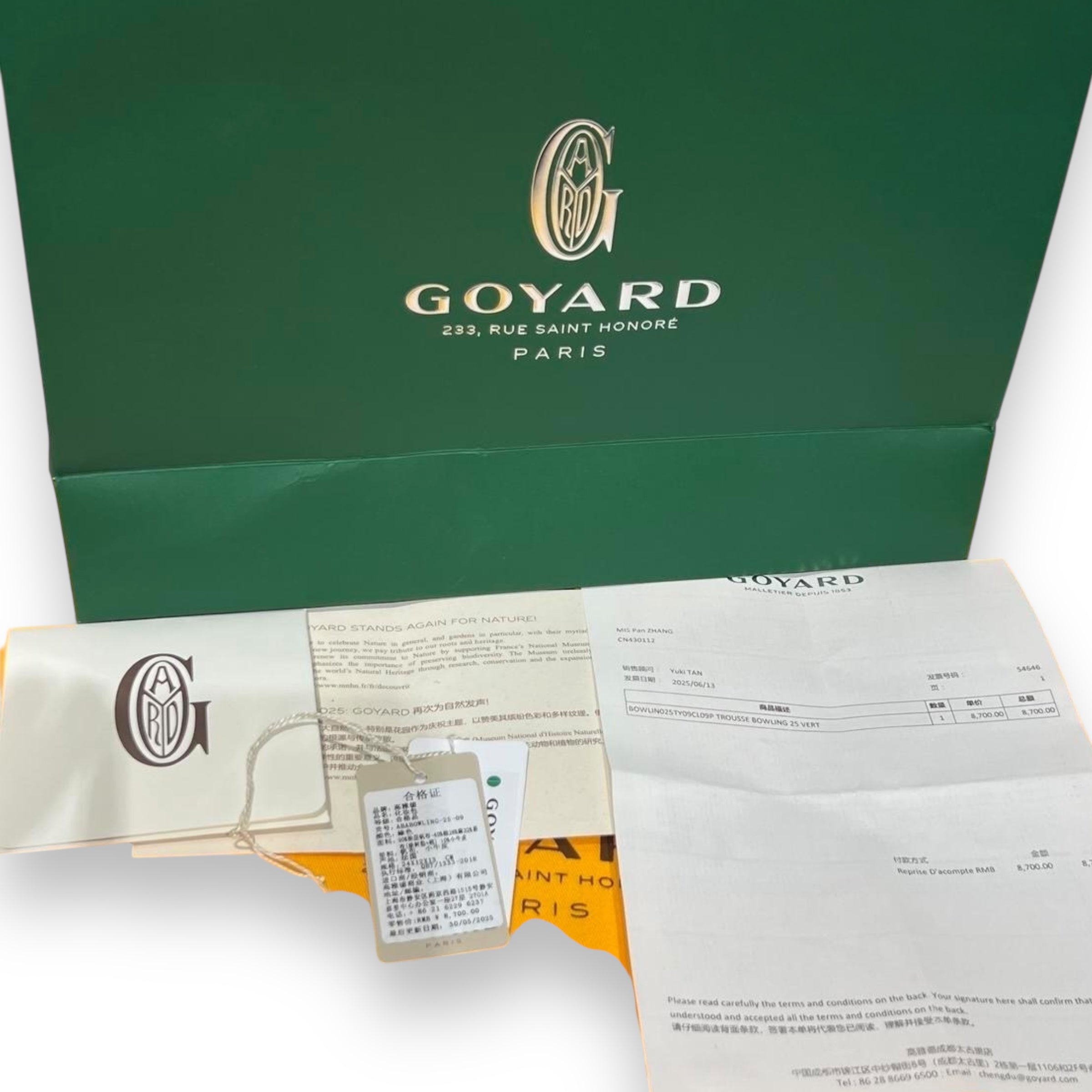 Goyard Green bowling 25 tolitery