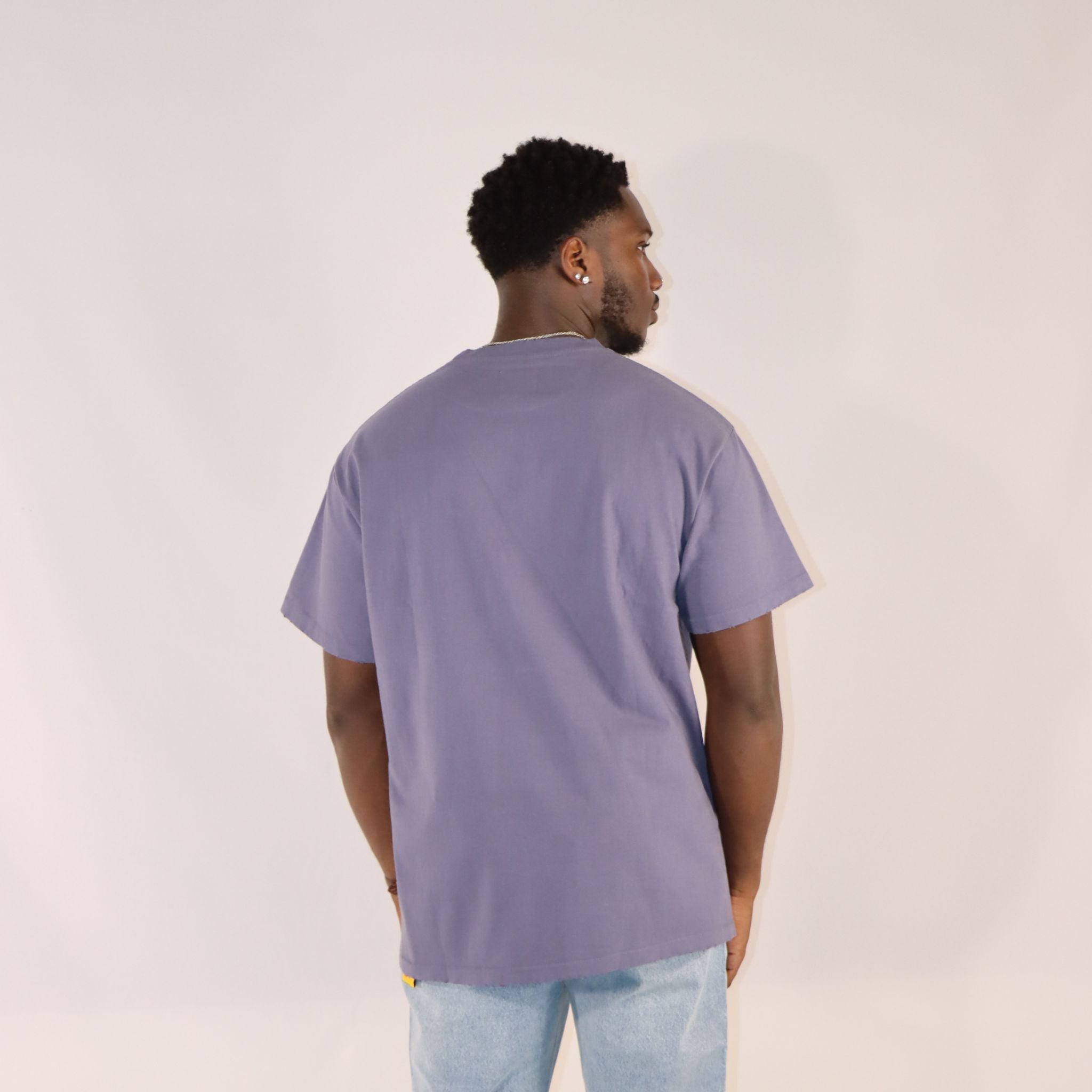 Gallery Dept Logo Hand Painted T-Shirt Navy