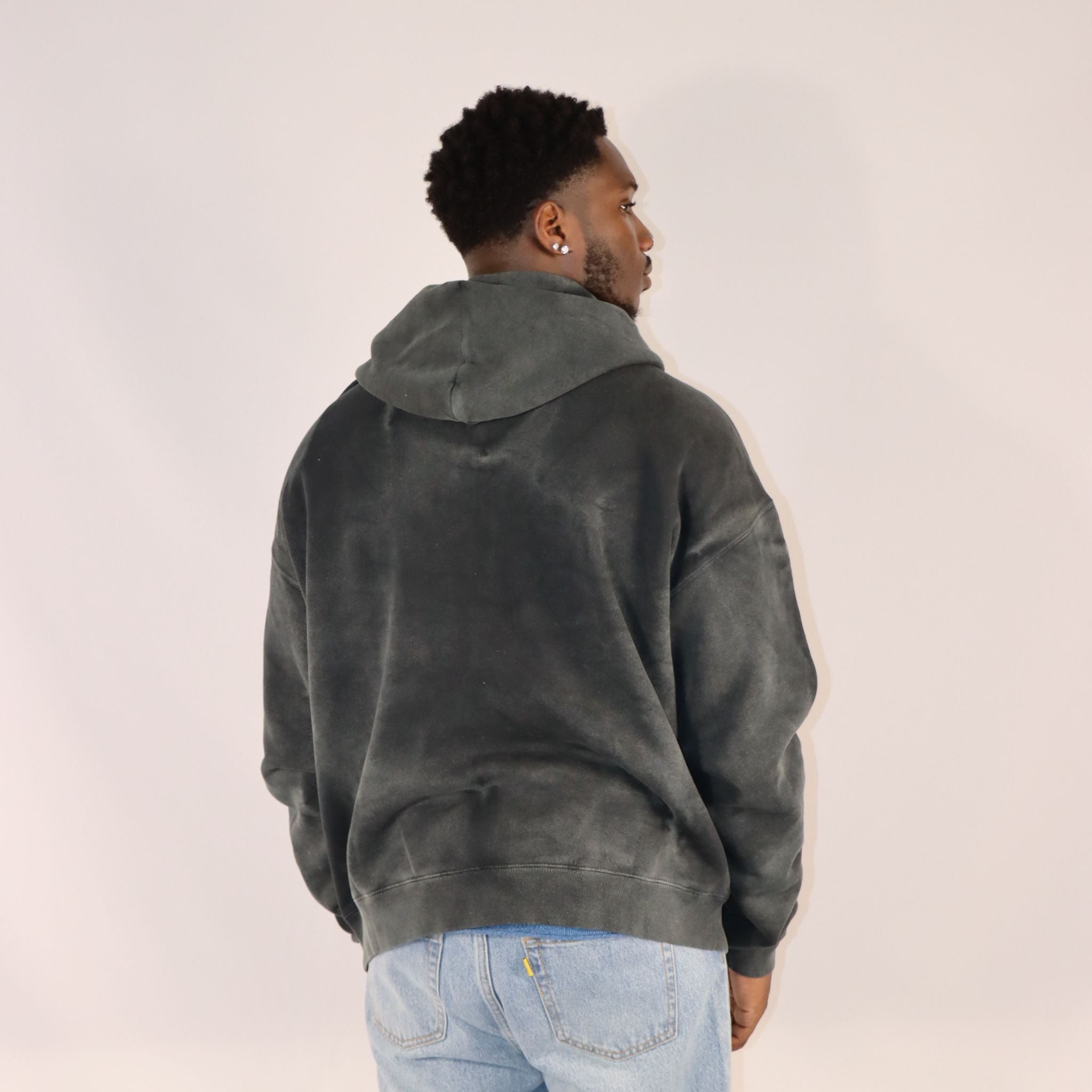 Gallery Dept. Sun Faded Black Zip Up Hoodie