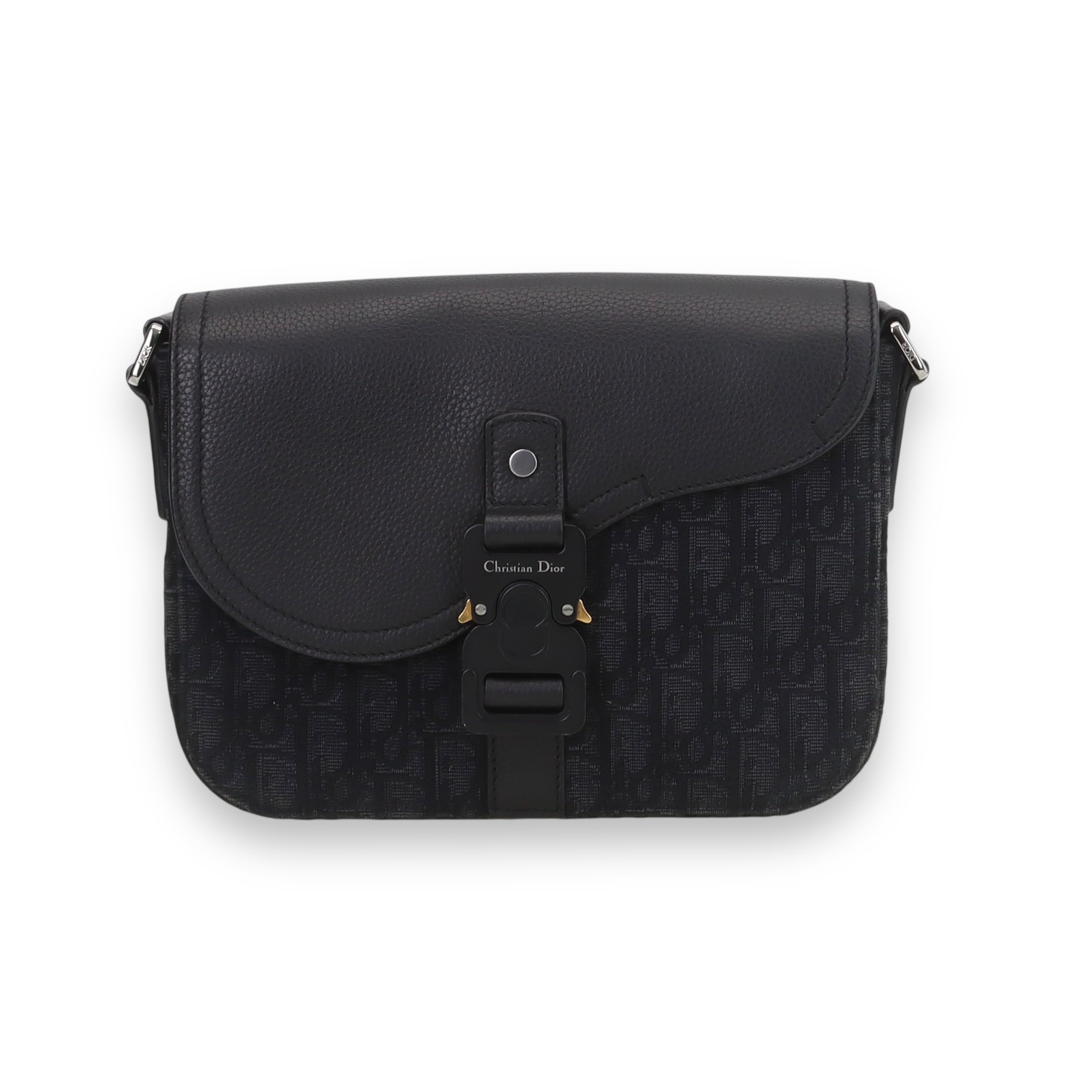 Dior Black oblique Small Saddle Messenger Bag