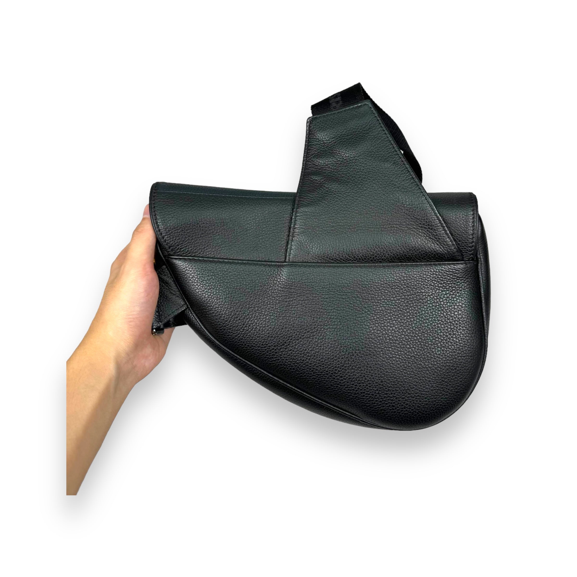 Dior x Stussy Black Saddle Bag