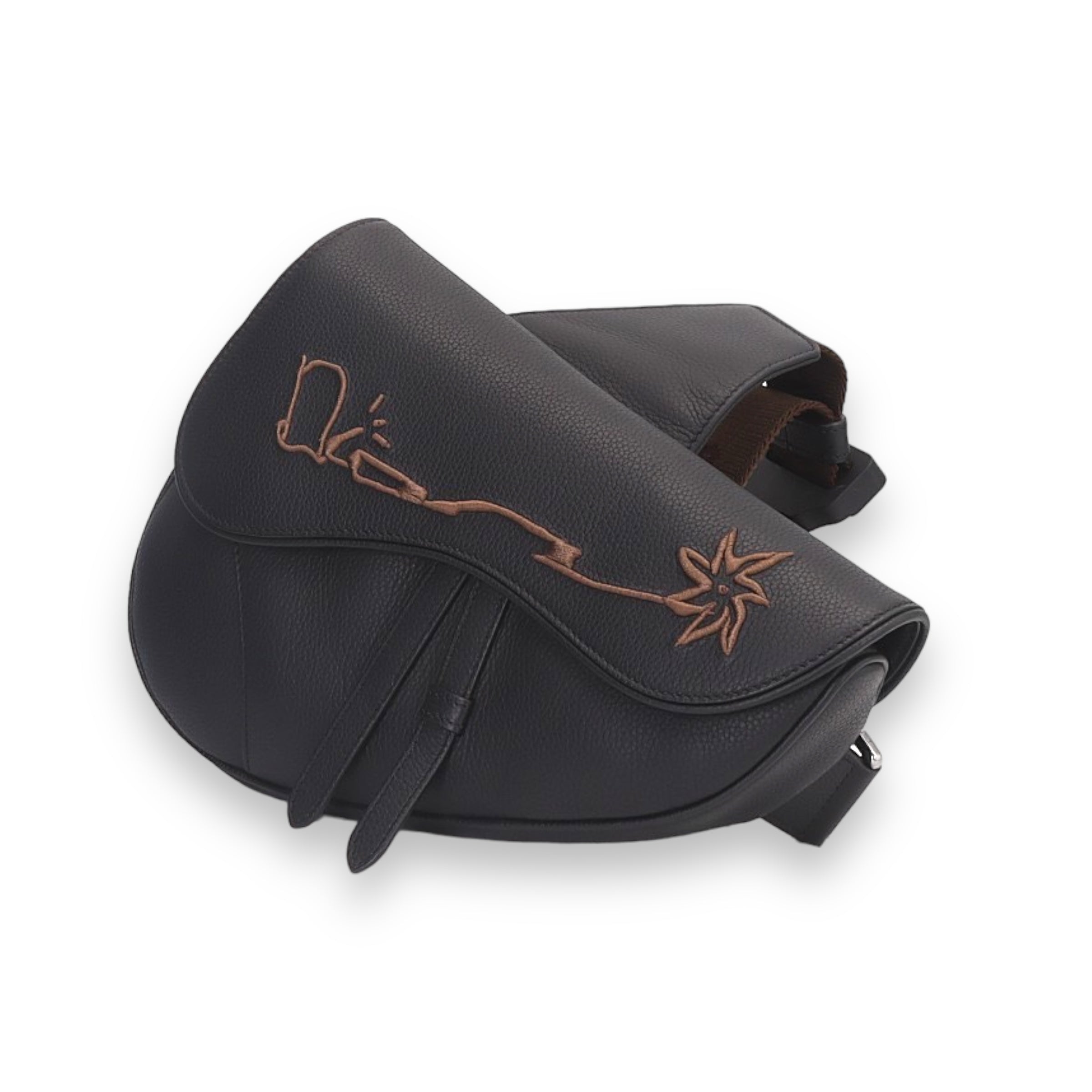 Dior x Cactus Jack Brown & Black Saddle Bag