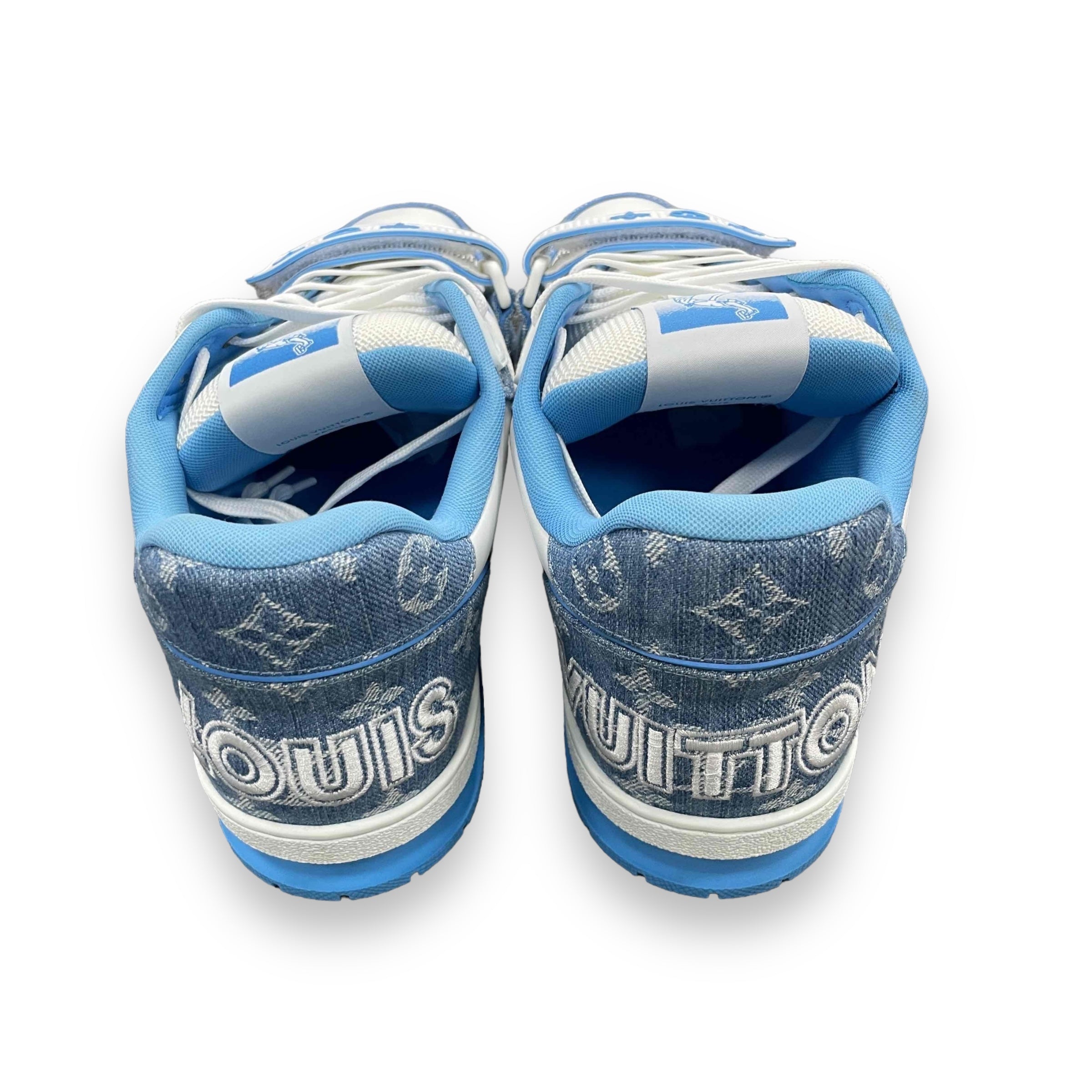LV light blue & White Denim Monogram Trainer