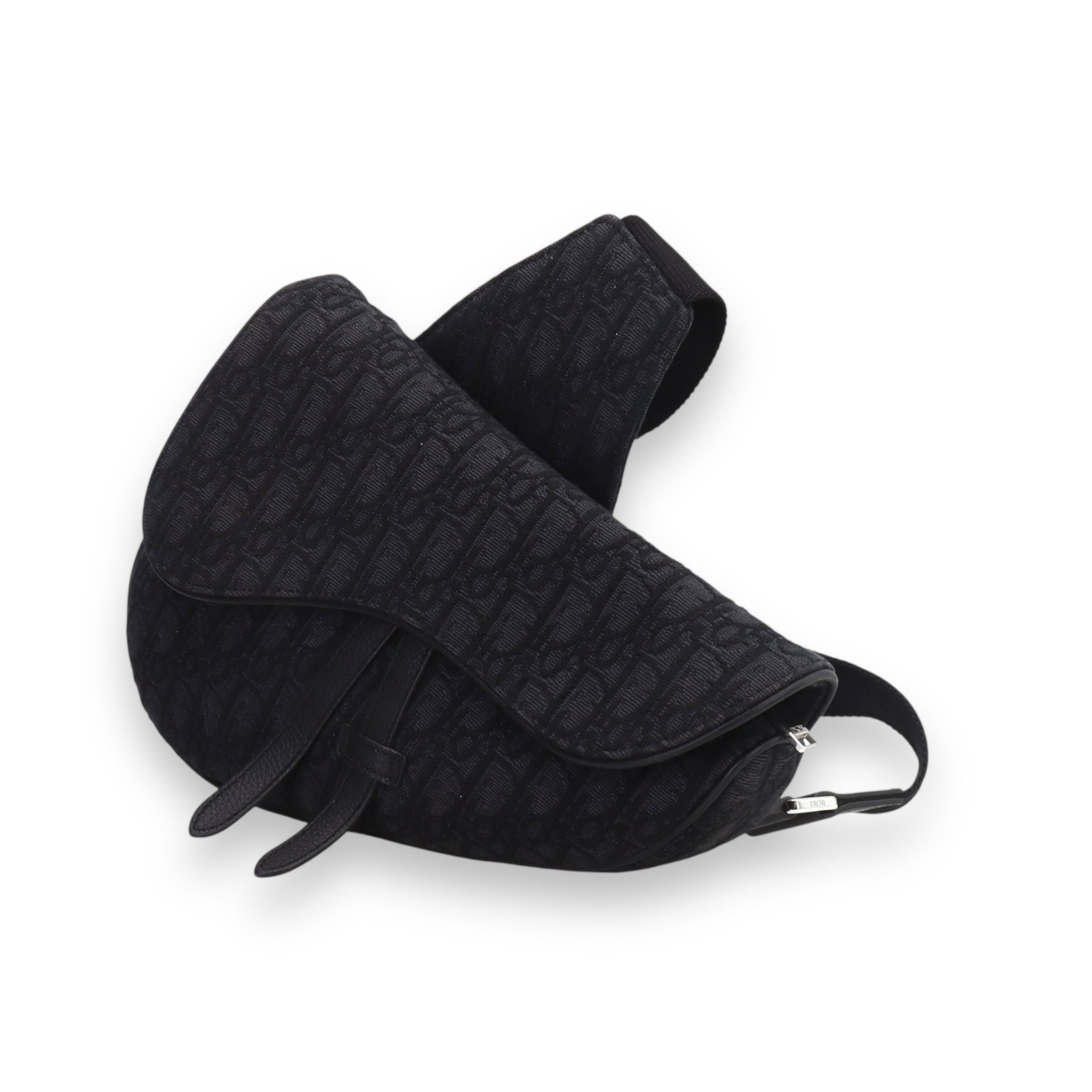 Dior Black Bblique Saddle Bag