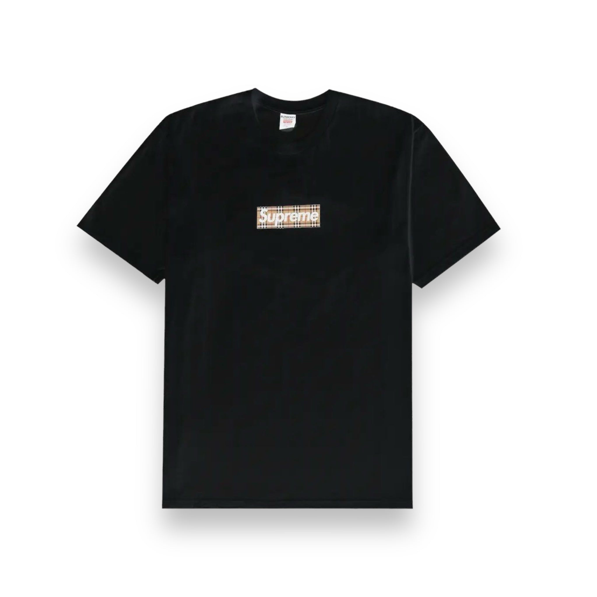 Supreme Burberry Box Logo Tee Black
