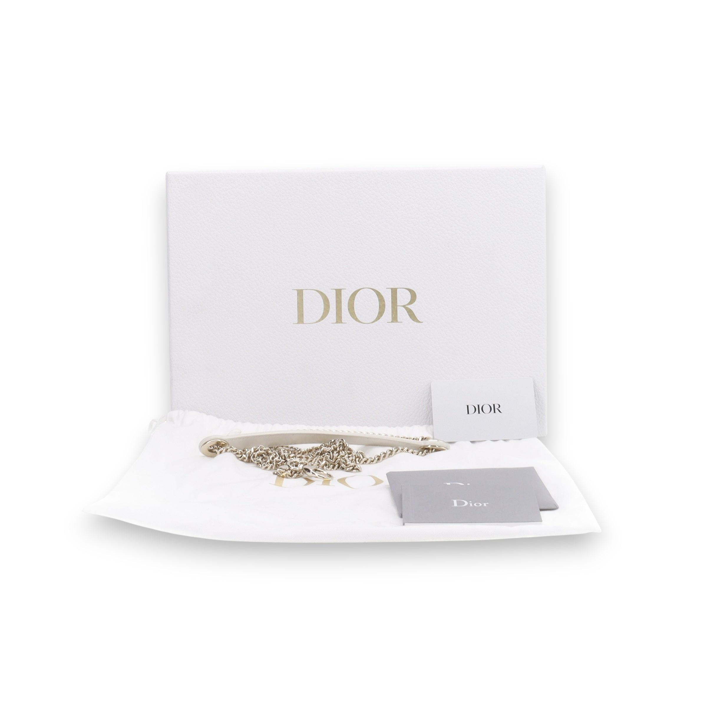 Lady Dior white Mini purse