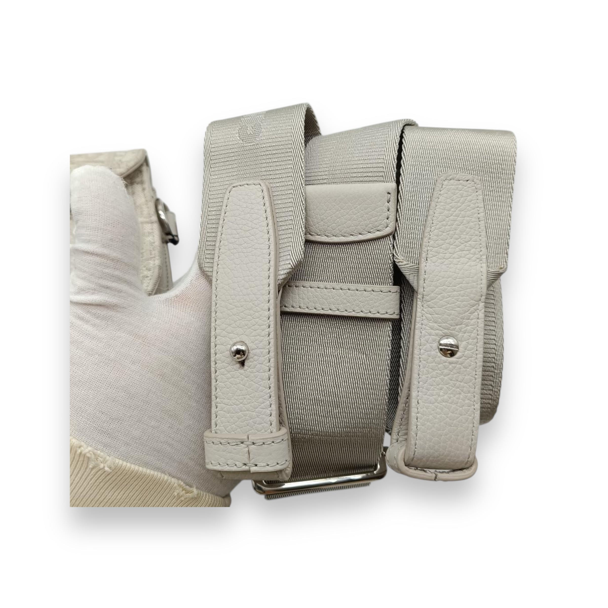 Dior Oblique White Mini Saddle Bag