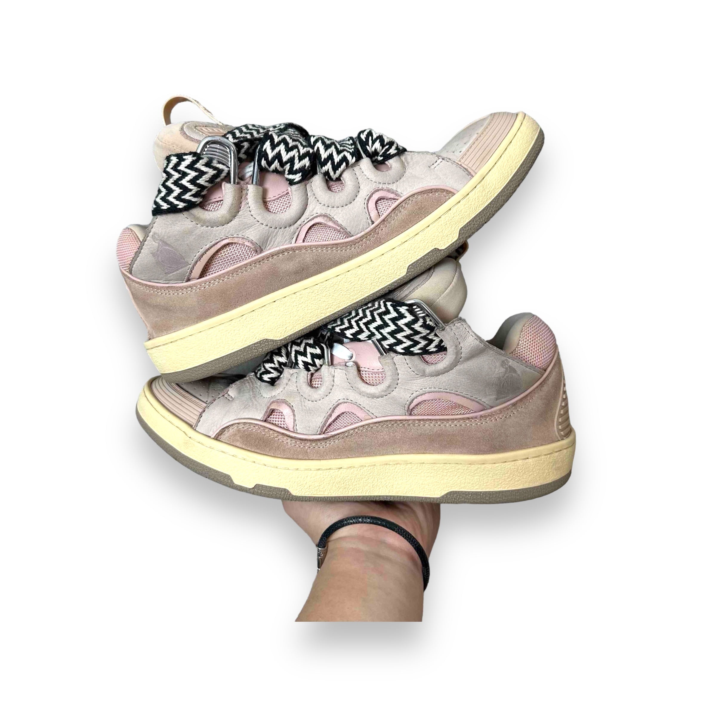 Lanvin Curb Pink Sneakers