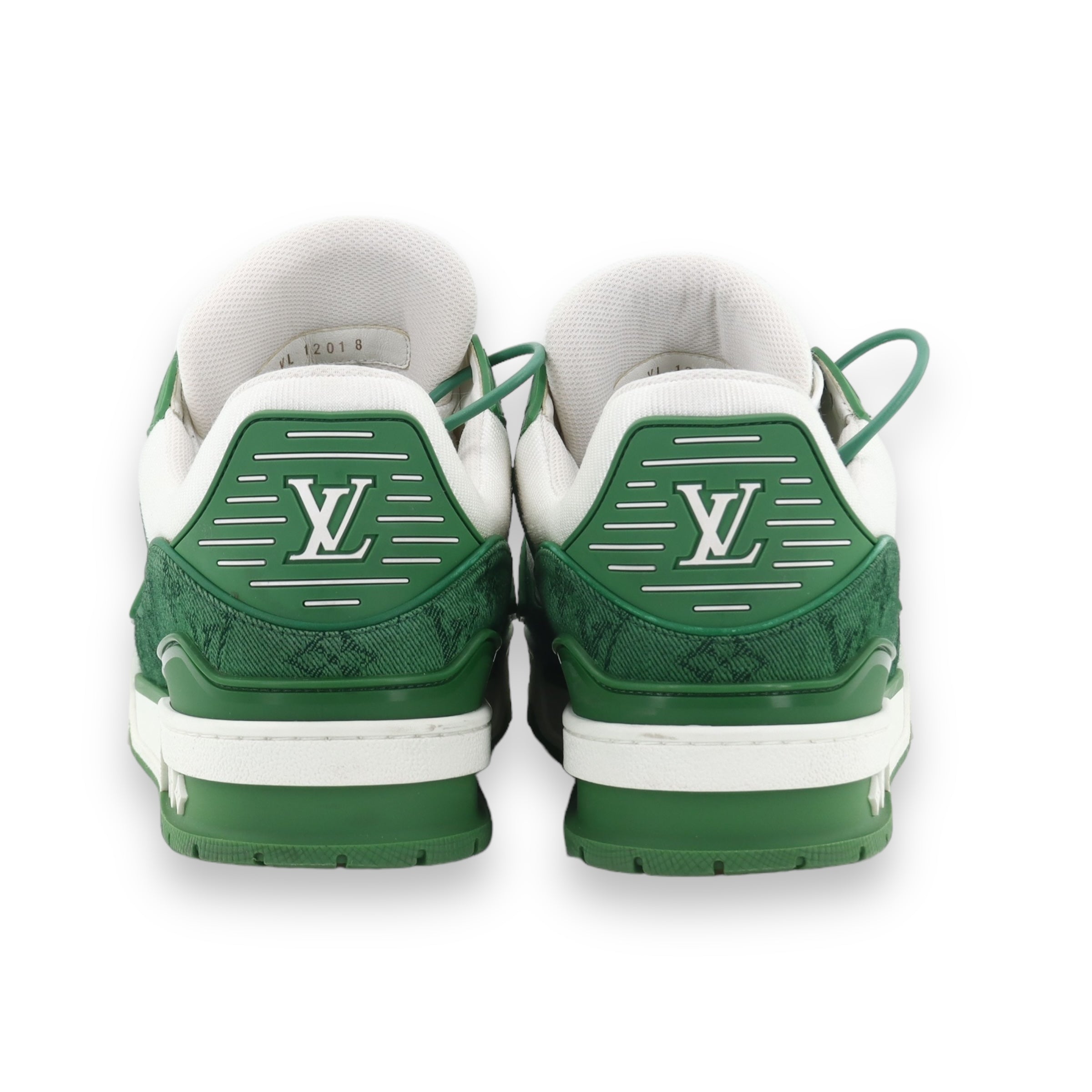 LV green & White Denim Monogram Trainer