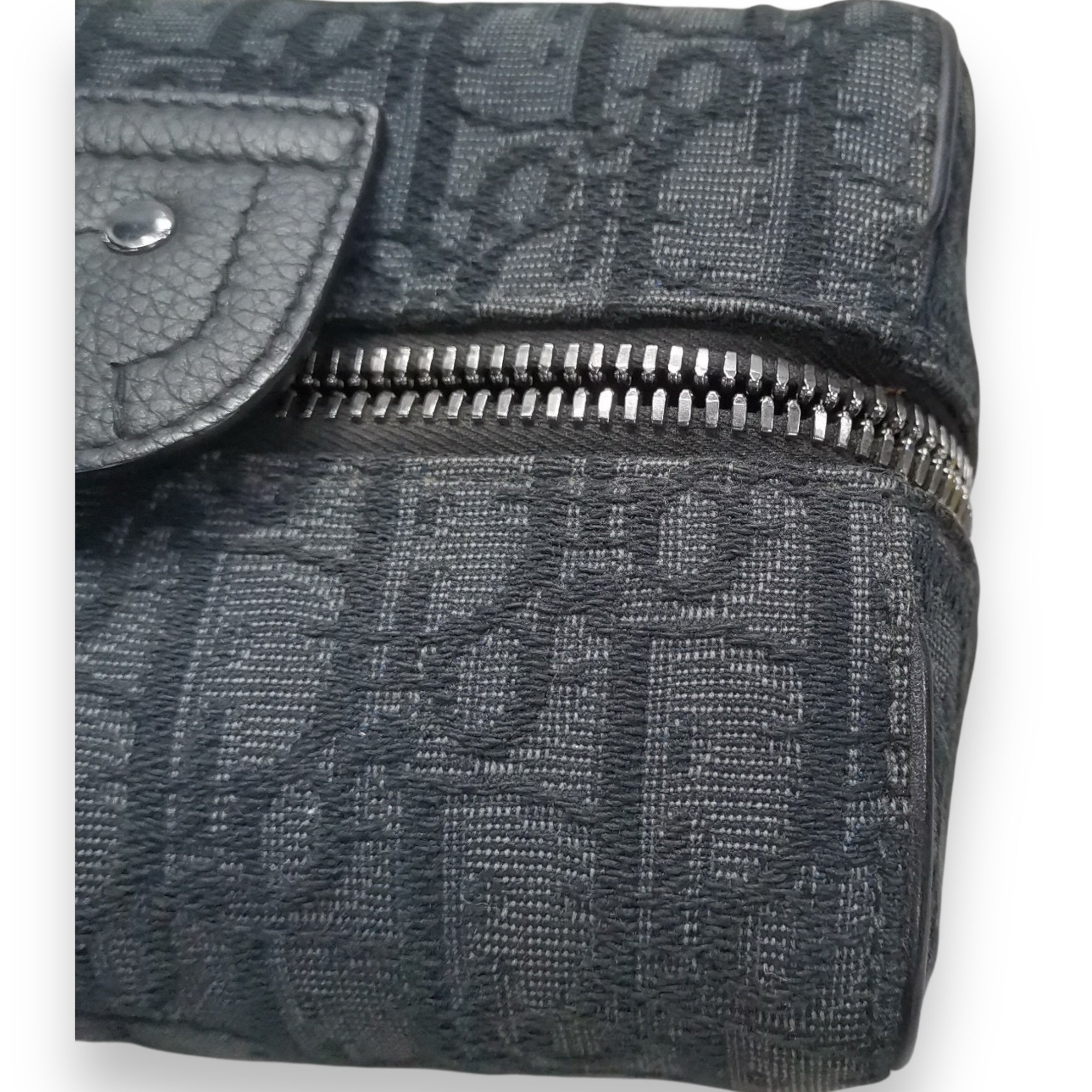 Dior Black Oblique Lingot 25 Toiletry Pouch