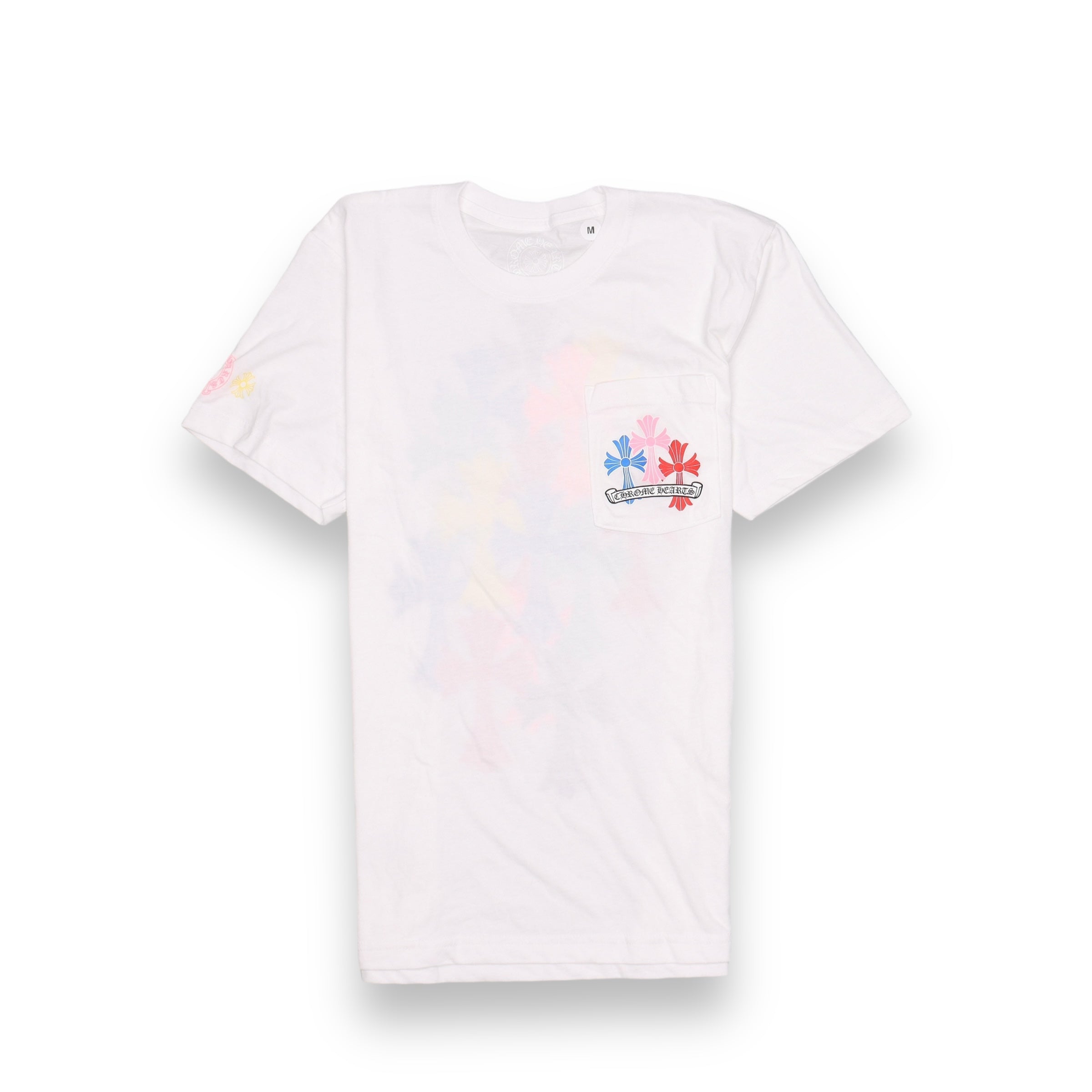 Chrome Hearts Multi Color Cross Cemetery T-shirt White
