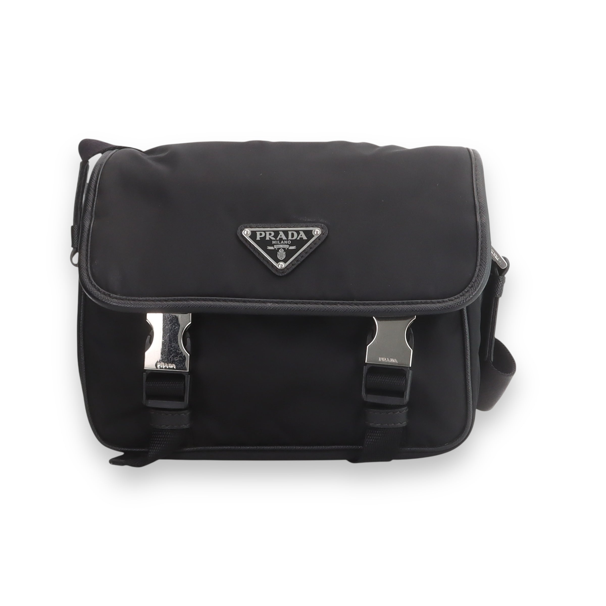 Prada Black Re-Neylon Saffiano Messenger